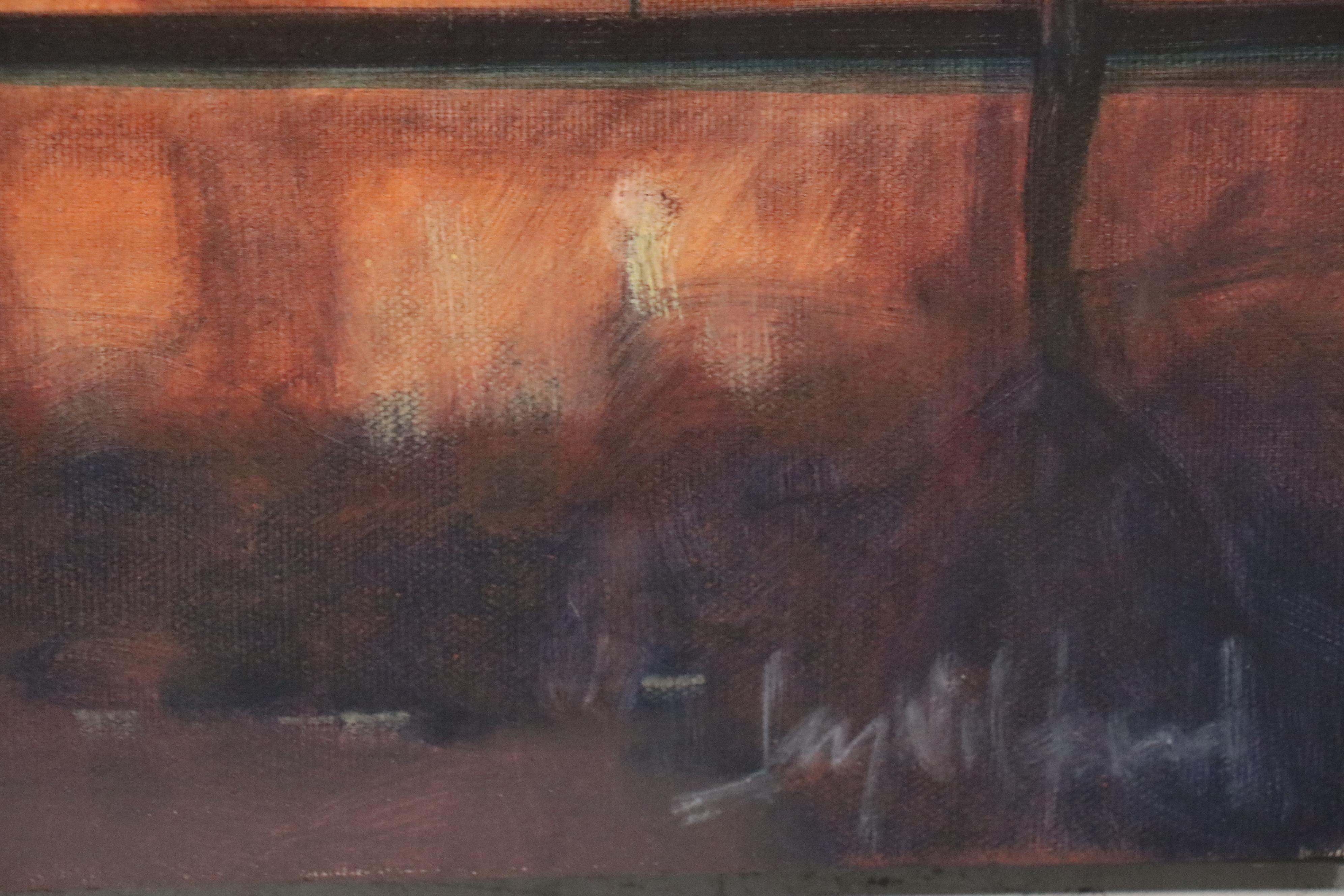 Jay Wilford Oil Painting "Night Lagoon," 21st Century