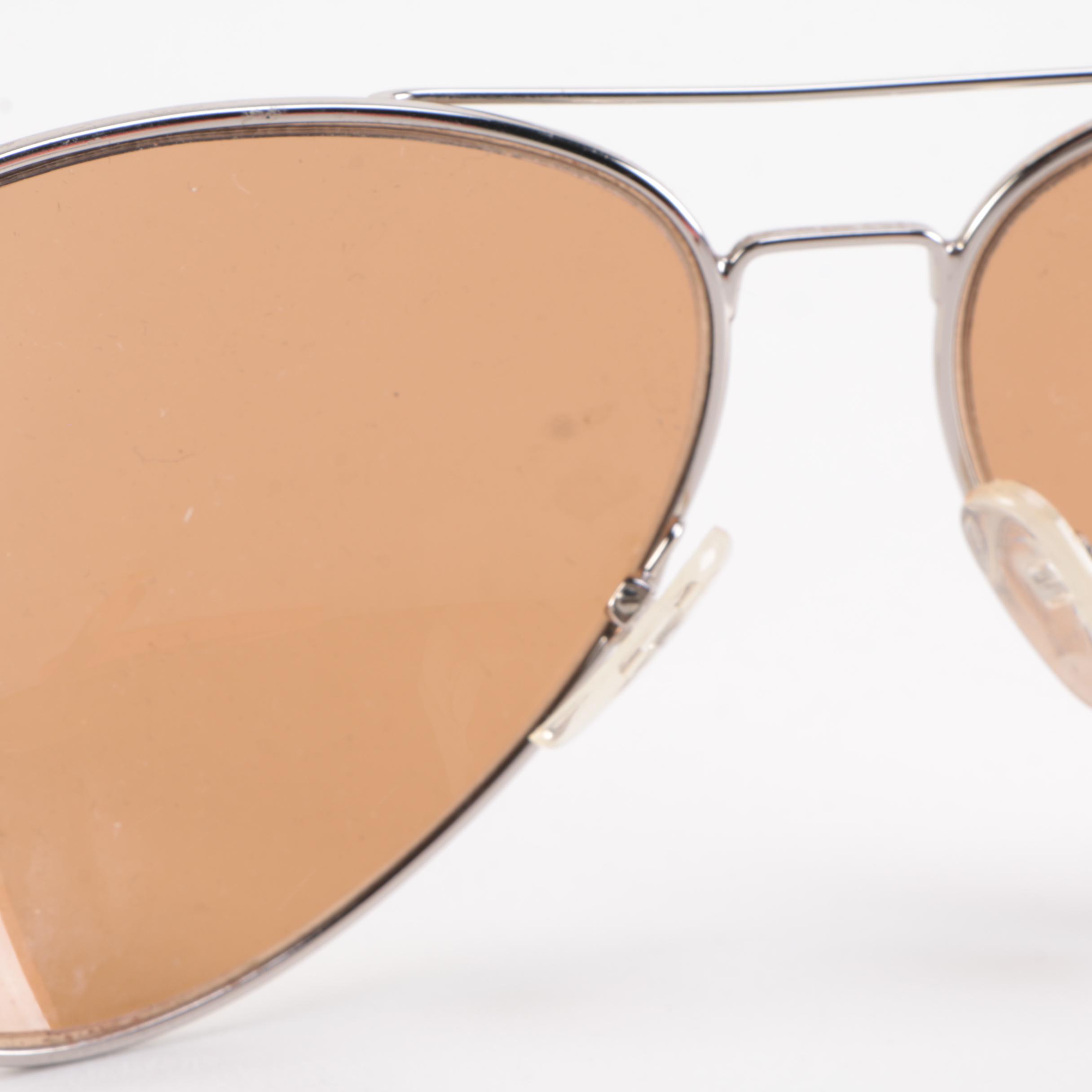 Ralph Lauren RL1524/P/US Silver Frame Aviator with Brown Solid Lenses