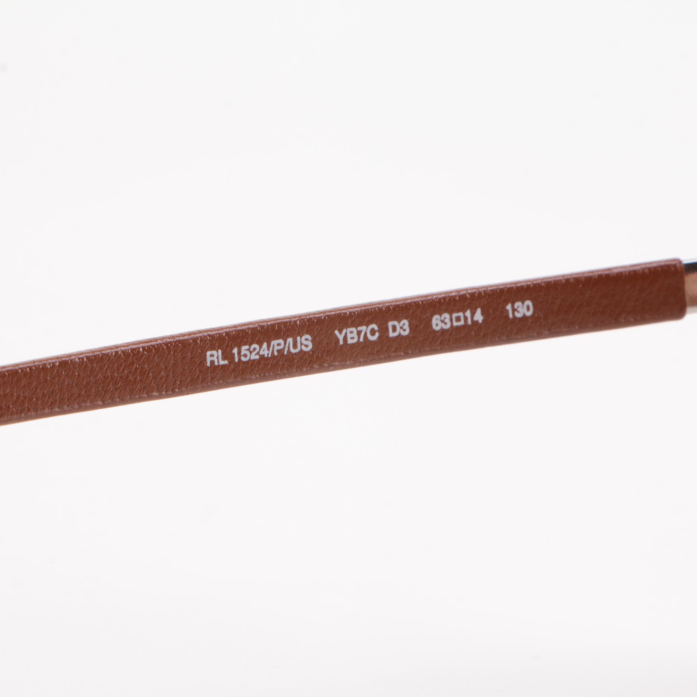 Ralph Lauren RL1524/P/US Silver Frame Aviator with Brown Solid Lenses