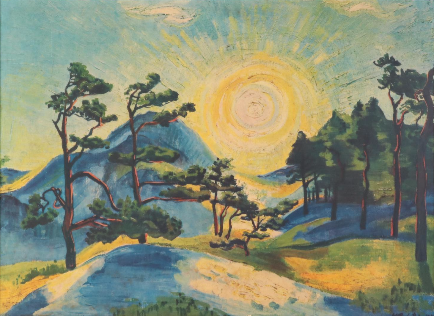 Giclée after Max Pechstein "Rising Sun," Late 20th Century
