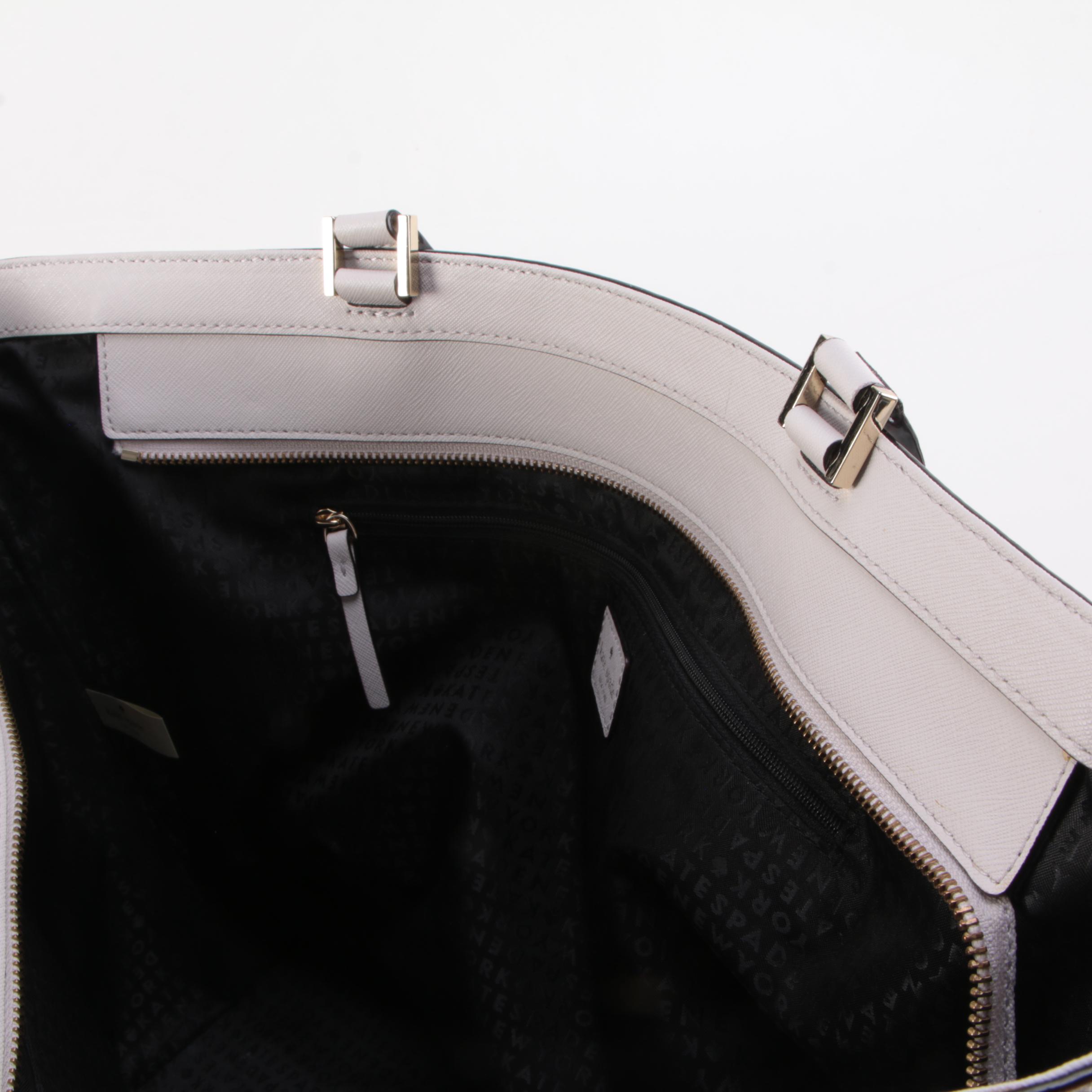 Kate Spade Jules on Pointe Swan Tote with Pom-Pom Portable Tech Charger