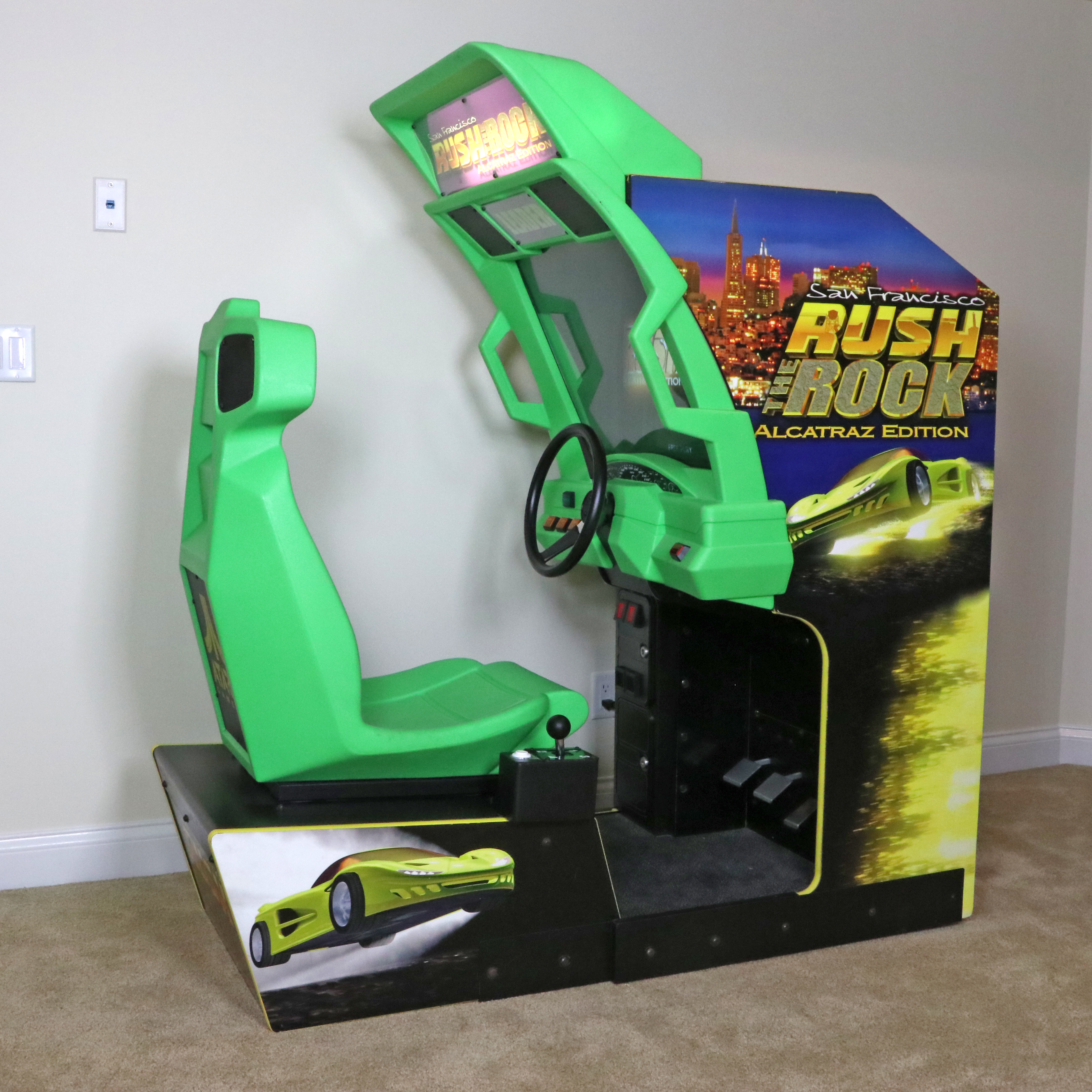 Atari San Francisco "Rush The Rock: Alcatraz Edition" Arcade Driving Game