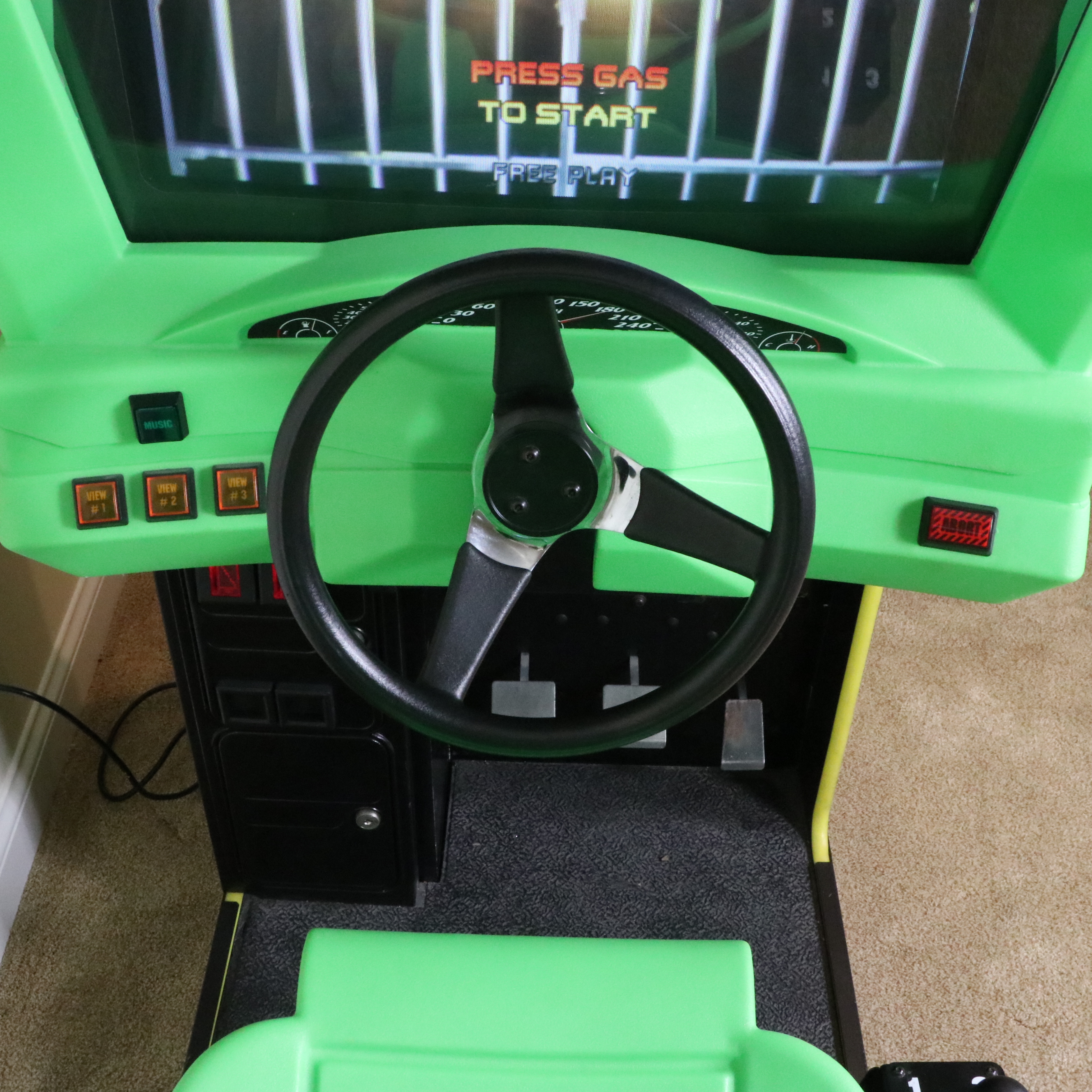 Atari San Francisco "Rush The Rock: Alcatraz Edition" Arcade Driving Game