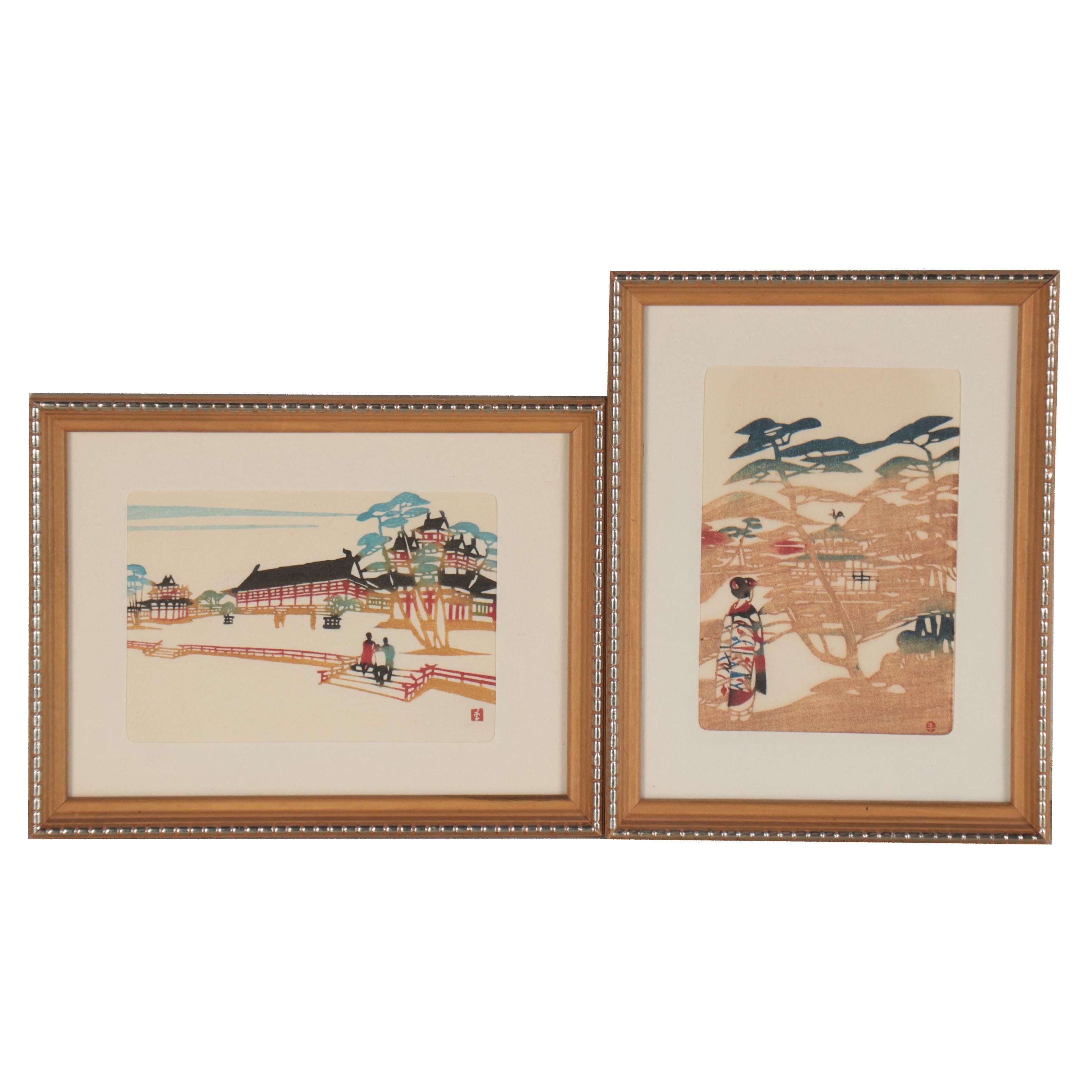 Toshijiro Inagaki Woodblocks of Outdoor Scenes