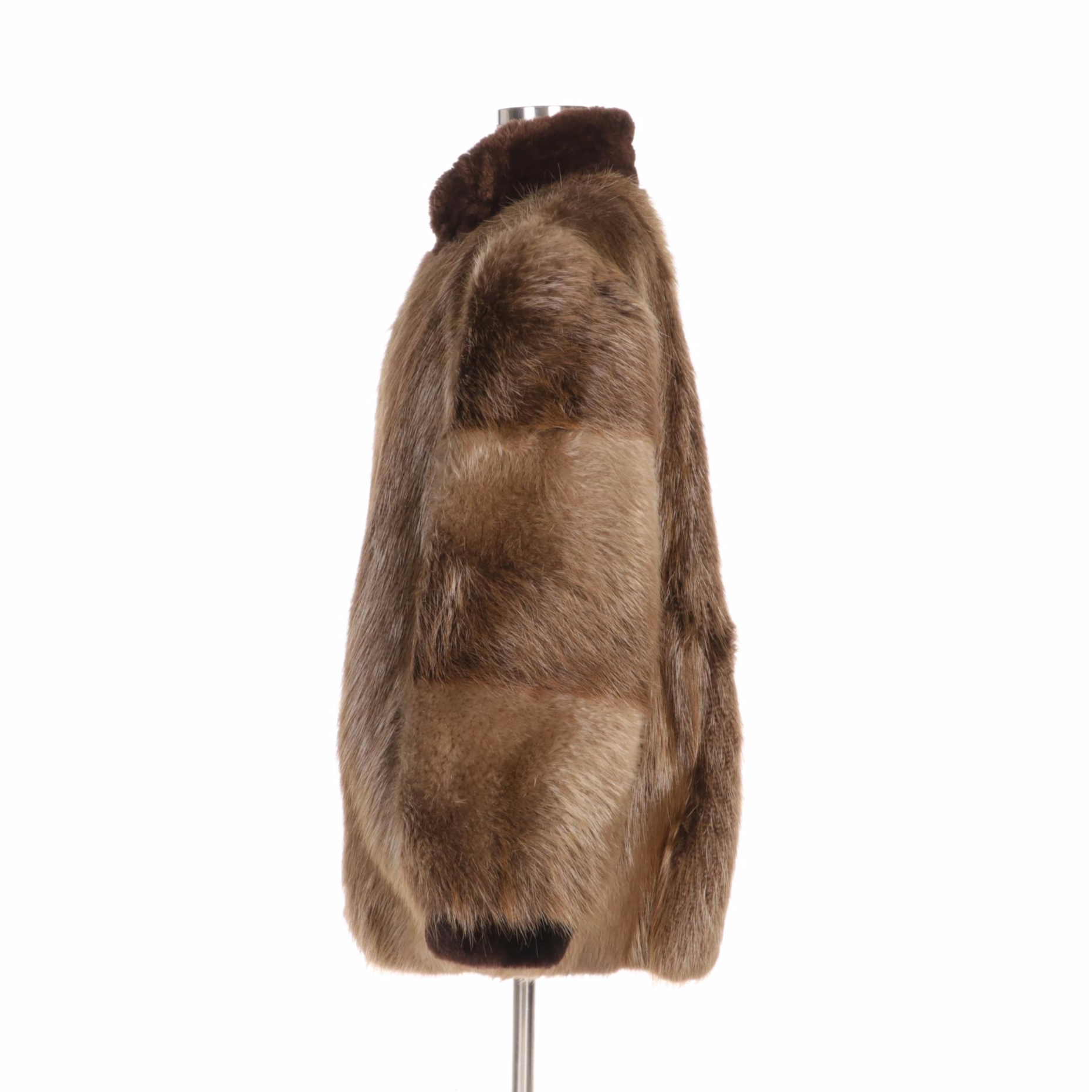 Beaver Fur Jacket with Sheared Beaver Fur Trim by John Pavlis for Pavlis Furs
