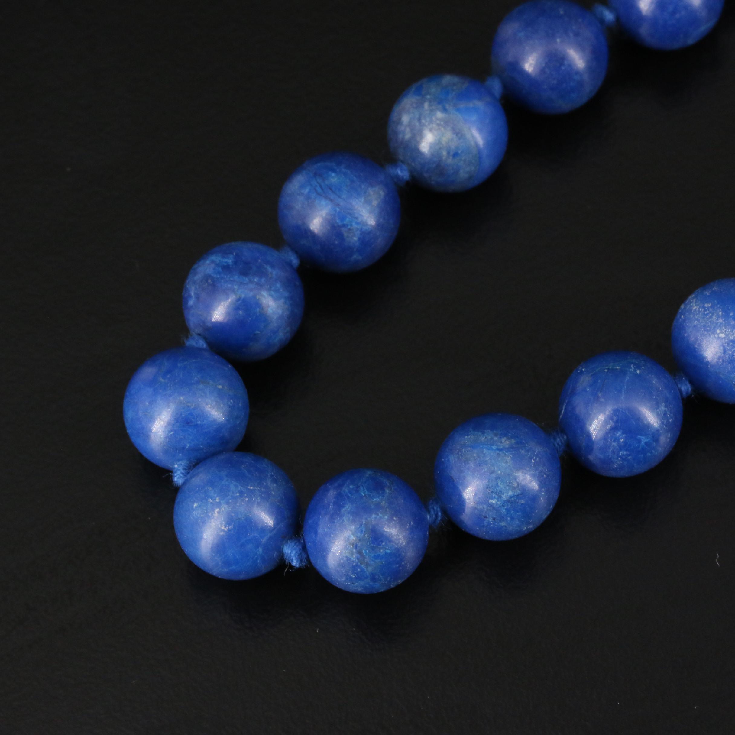 Lapis Lazuli Carved Butterfly and Bead Endless Necklace