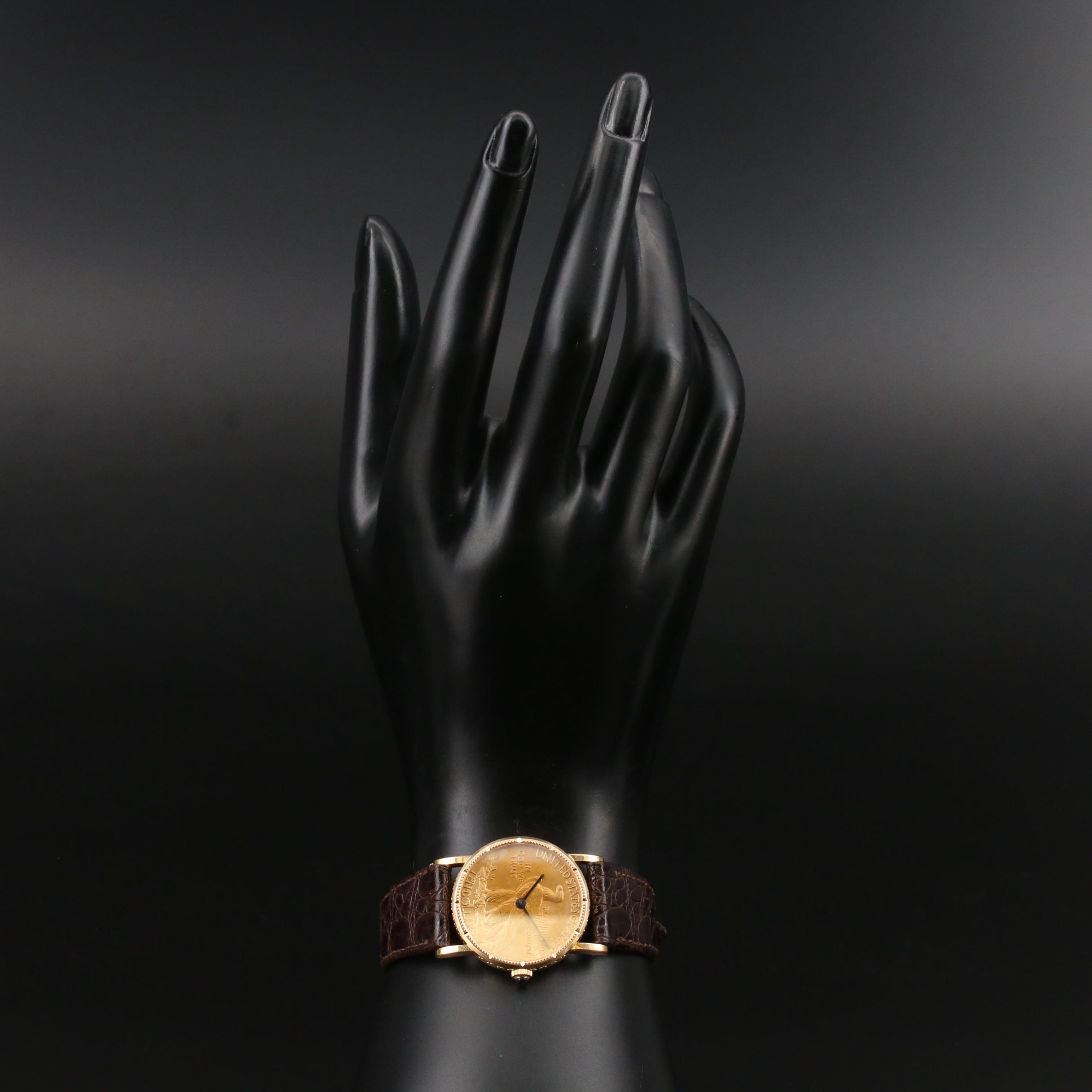 Vintage Corum 1910 $10 Indian Head Gold Eagle Coin Watch