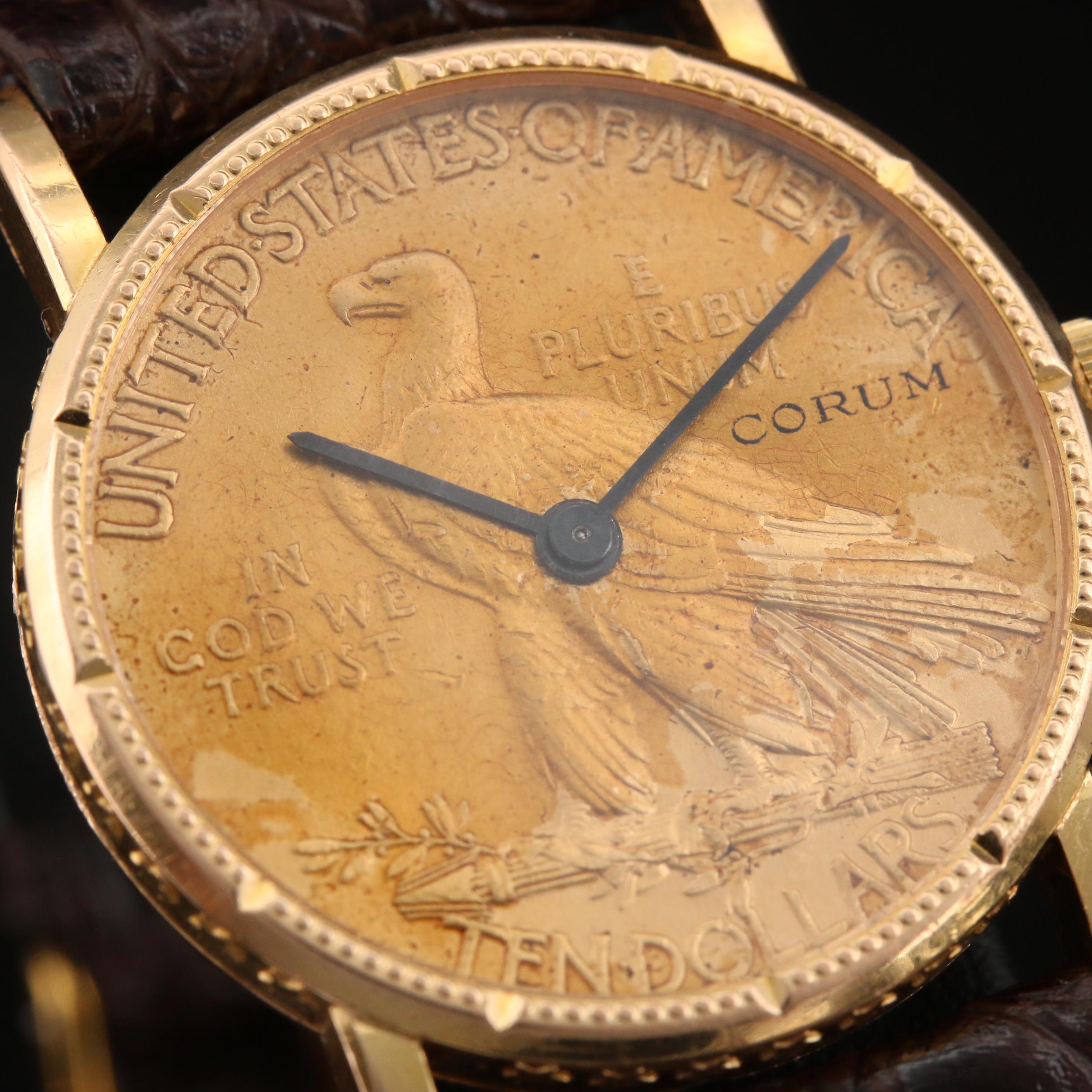 Vintage Corum 1910 $10 Indian Head Gold Eagle Coin Watch