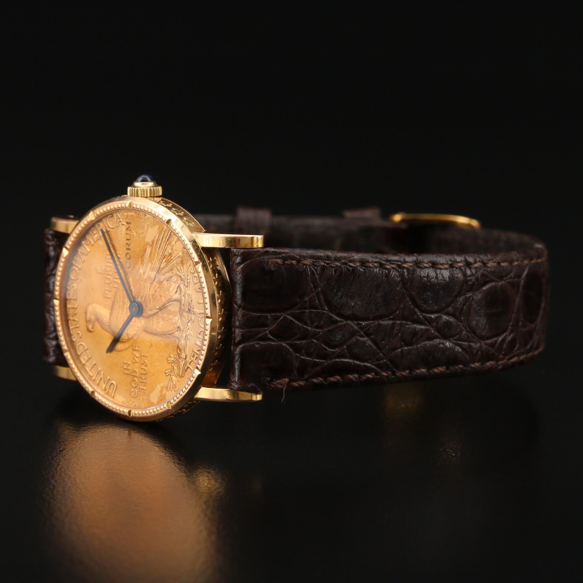 Vintage Corum 1910 $10 Indian Head Gold Eagle Coin Watch