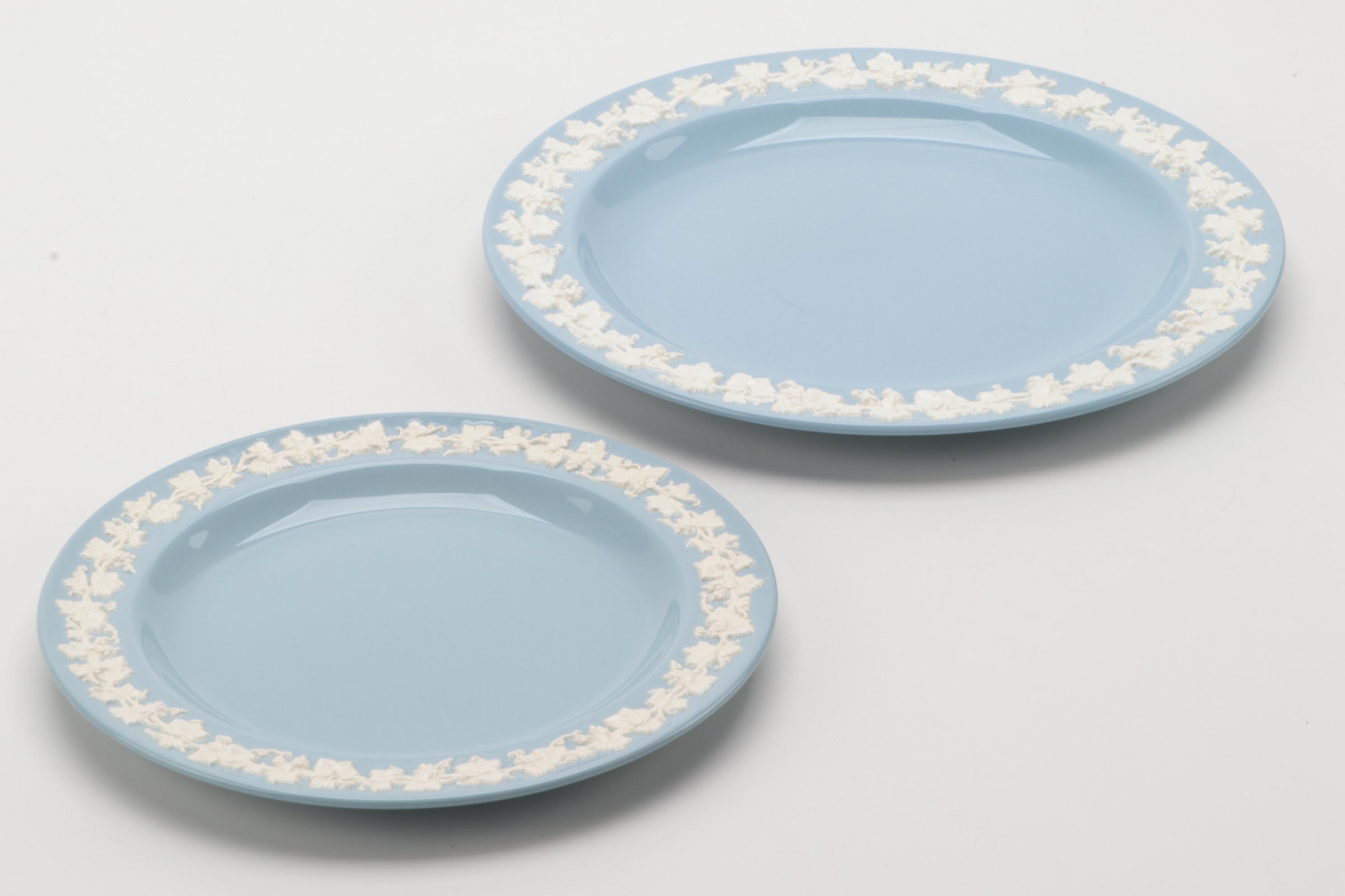 Wedgwood Etruria and Baralston Cream on Lavender Queensware Dinnerware