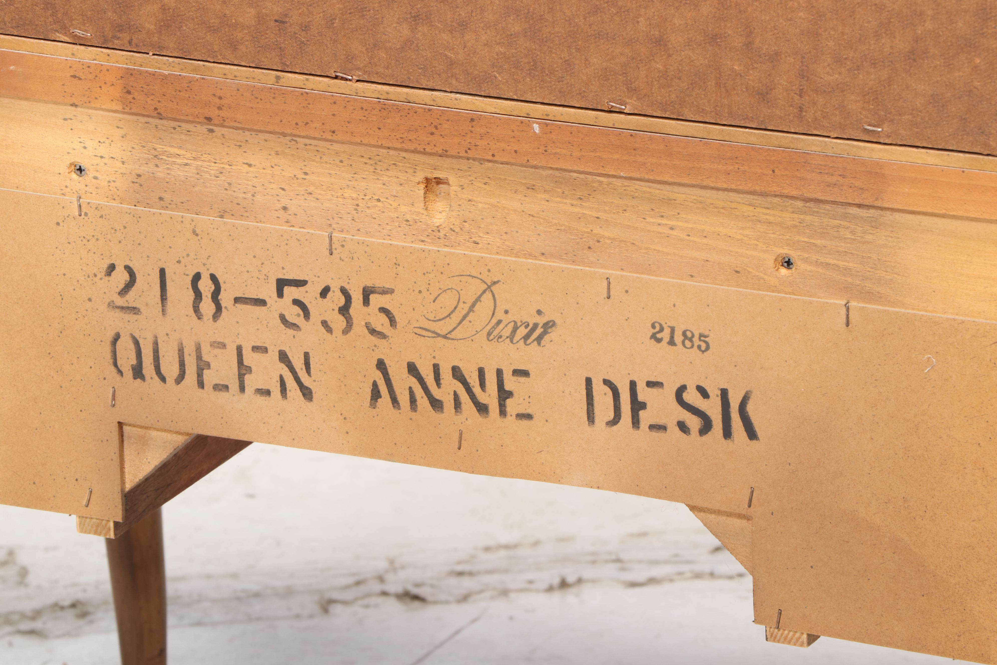 Dixie "Sheffield Manor" Queen Anne Style Secretary Desk, Late 20th Century