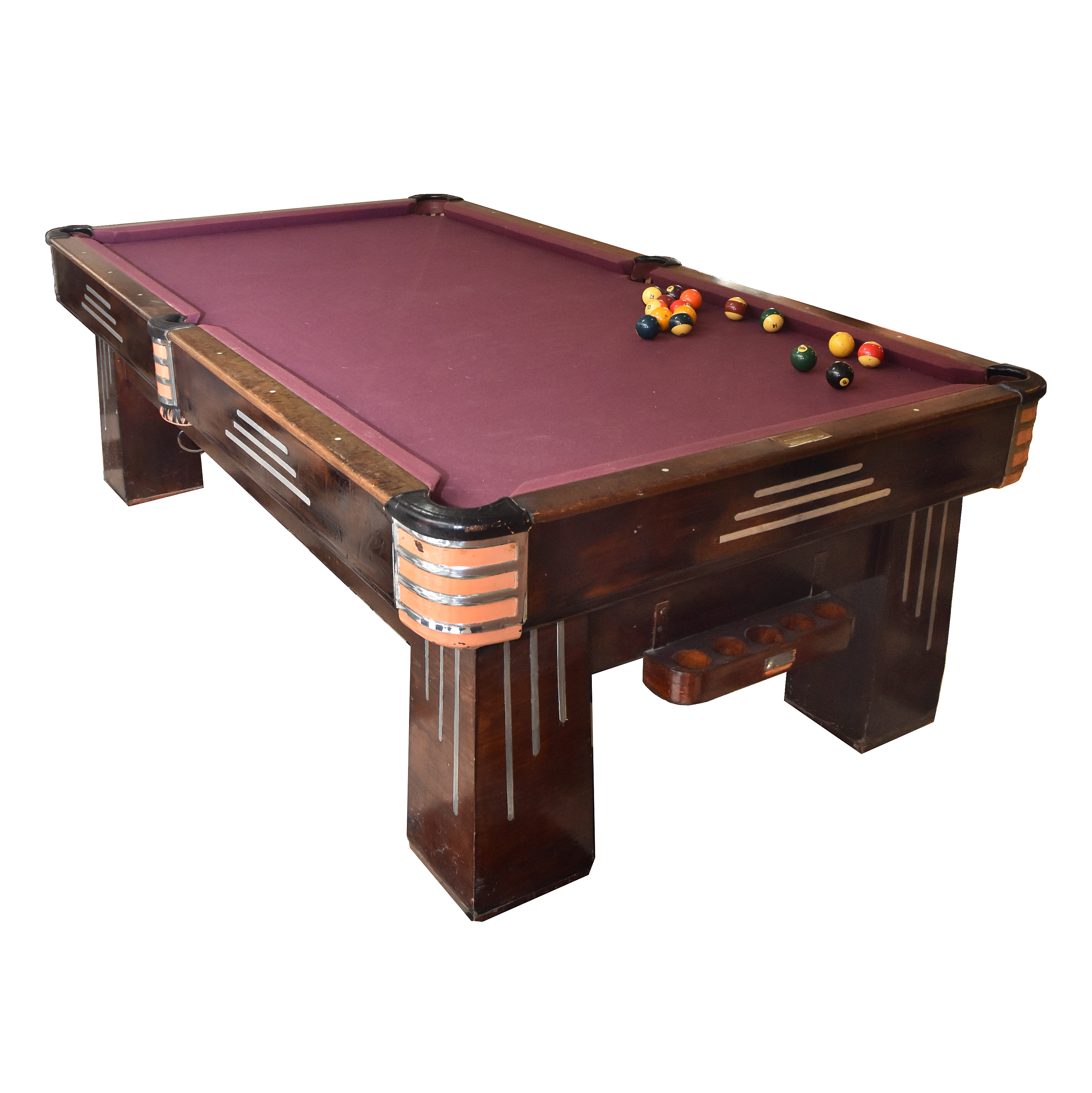 The Brunswick-Balke-Collender Co. "Challenger" Art Deco Pool Table, circa 1940