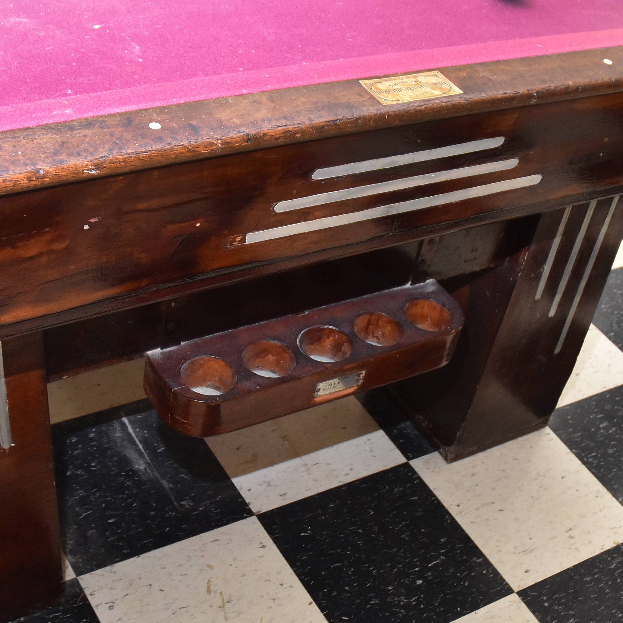 The Brunswick-Balke-Collender Co. "Challenger" Art Deco Pool Table, circa 1940