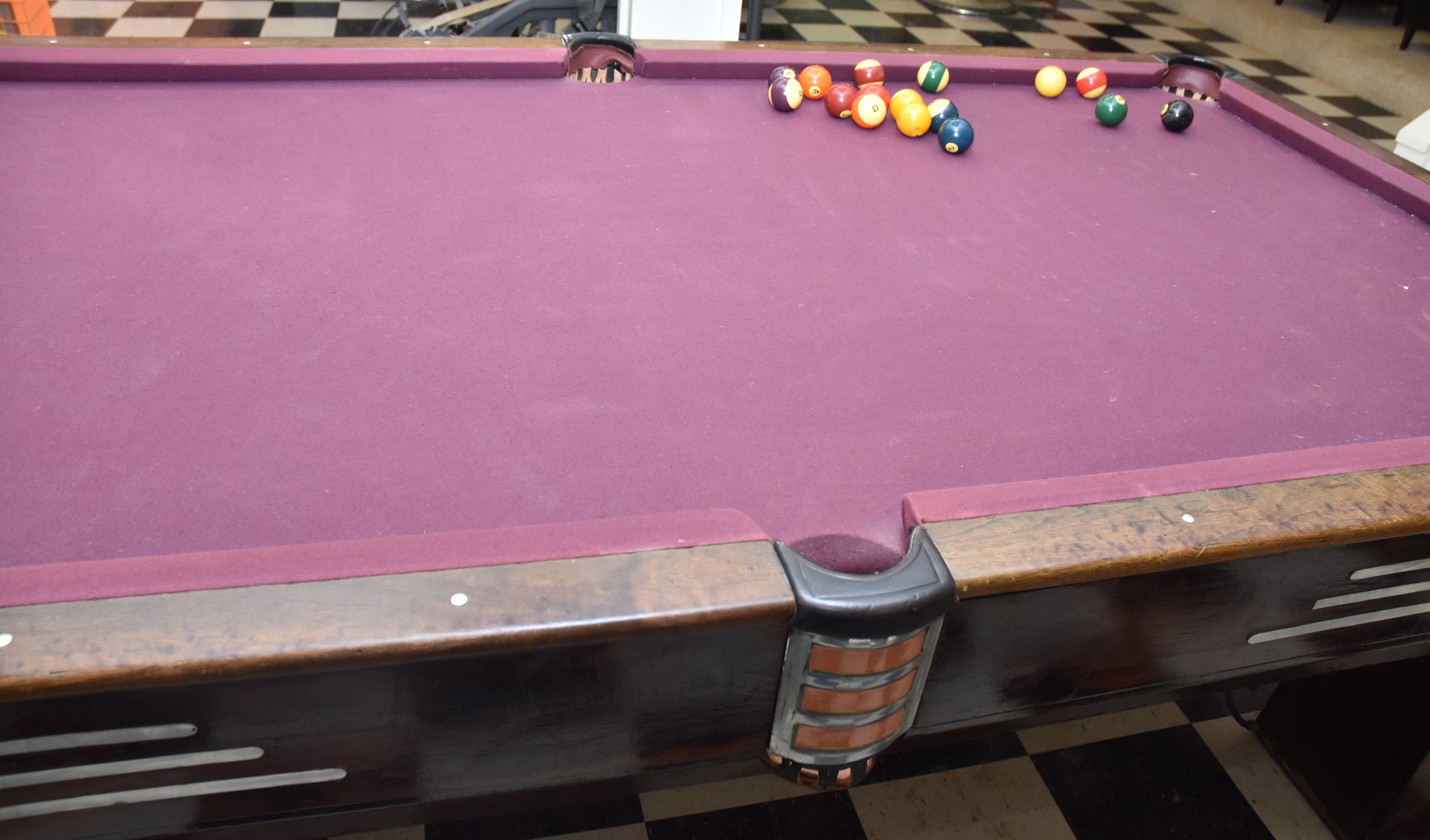 The Brunswick-Balke-Collender Co. "Challenger" Art Deco Pool Table, circa 1940