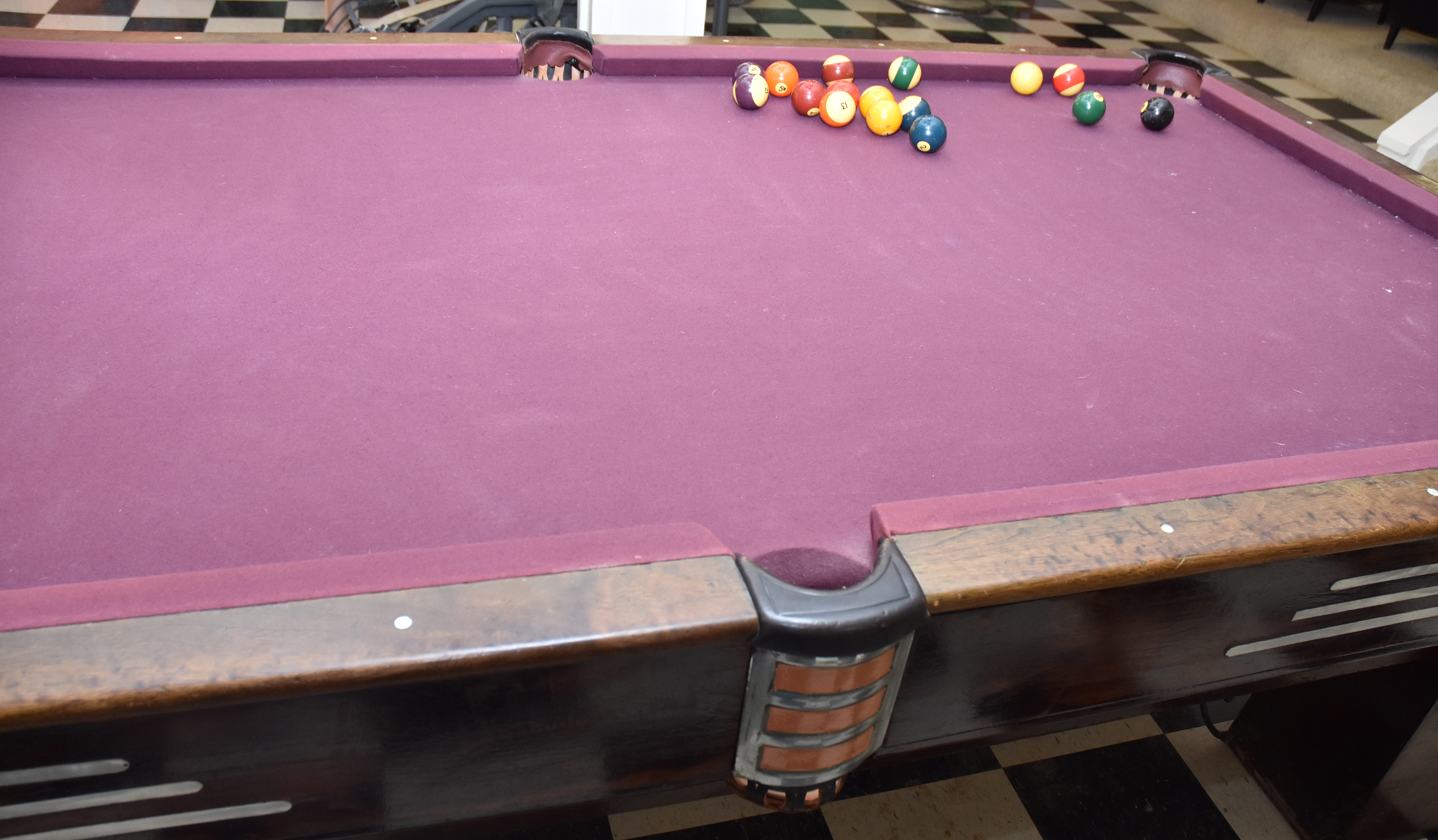 The Brunswick-Balke-Collender Co. "Challenger" Art Deco Pool Table, circa 1940