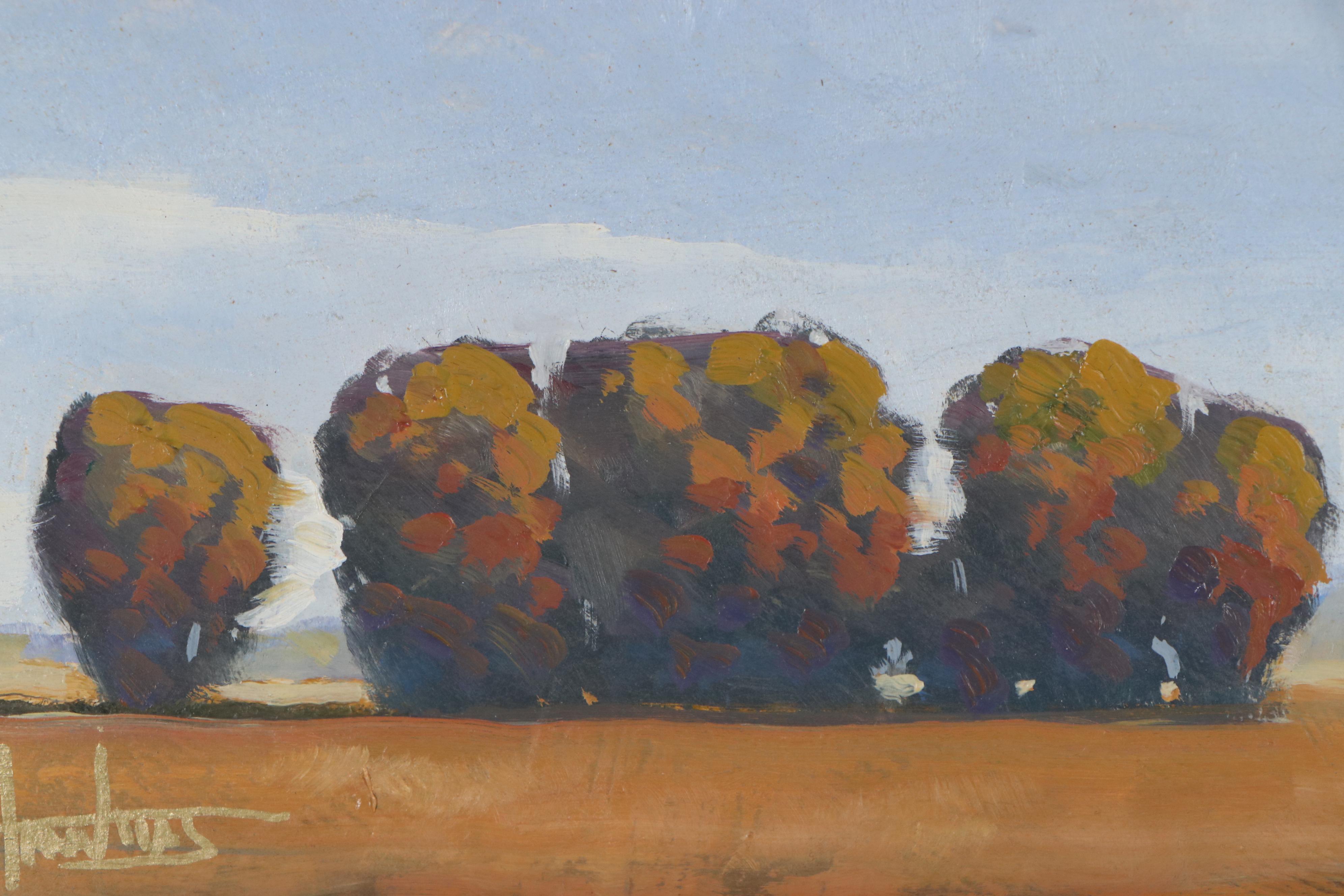 William Hawkins Landscape Oil Painting "A Fine Row," 2004
