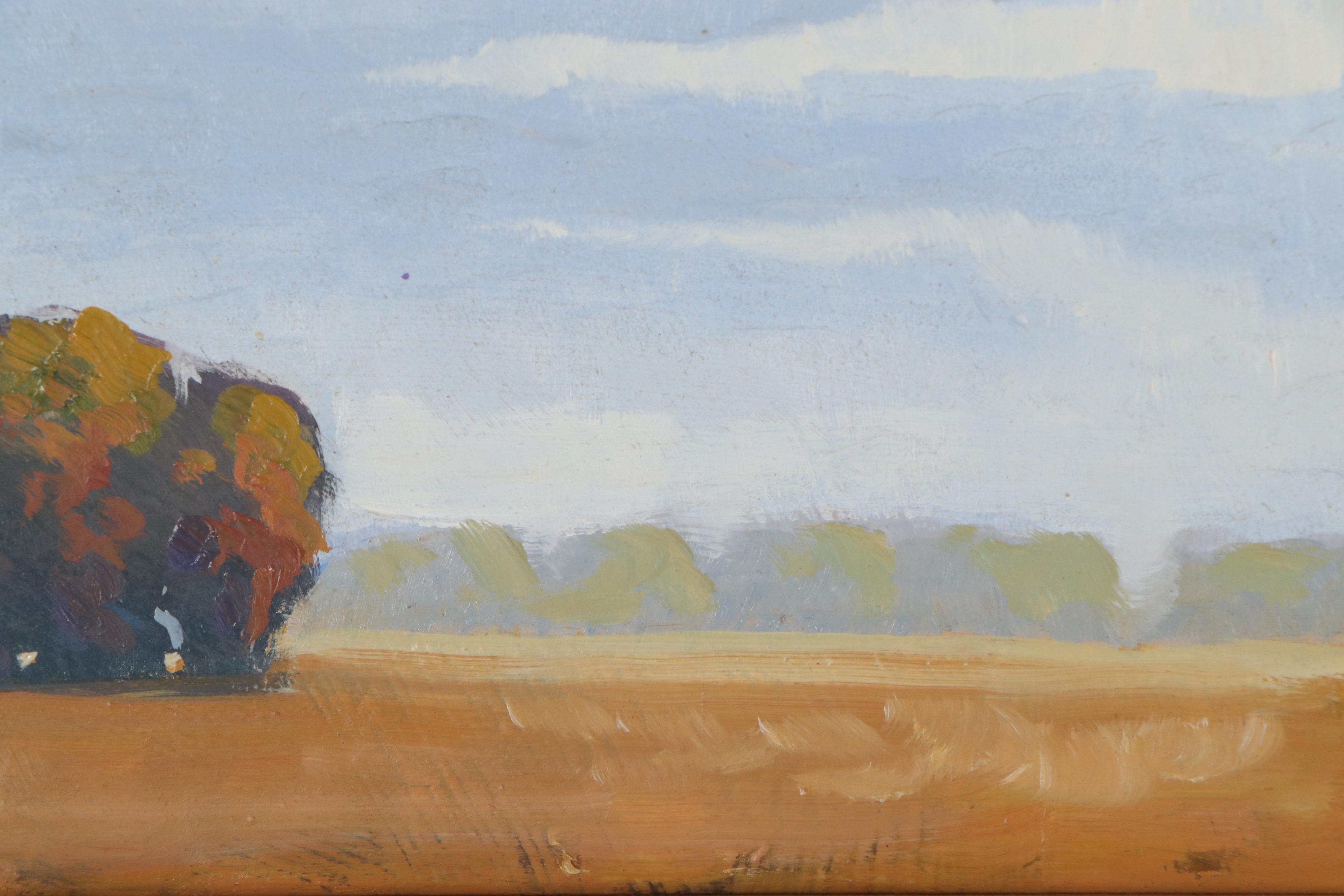 William Hawkins Landscape Oil Painting "A Fine Row," 2004