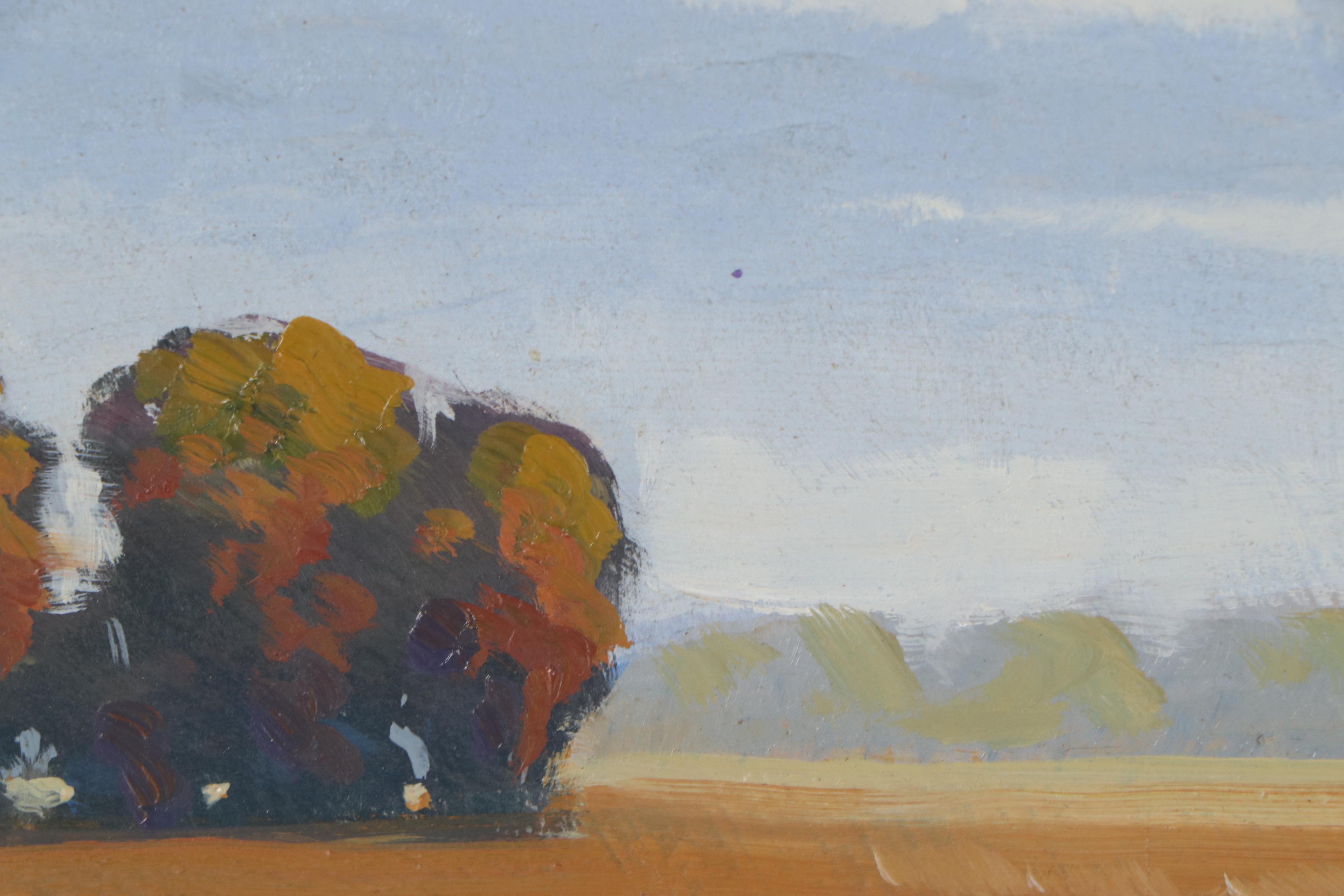 William Hawkins Landscape Oil Painting "A Fine Row," 2004