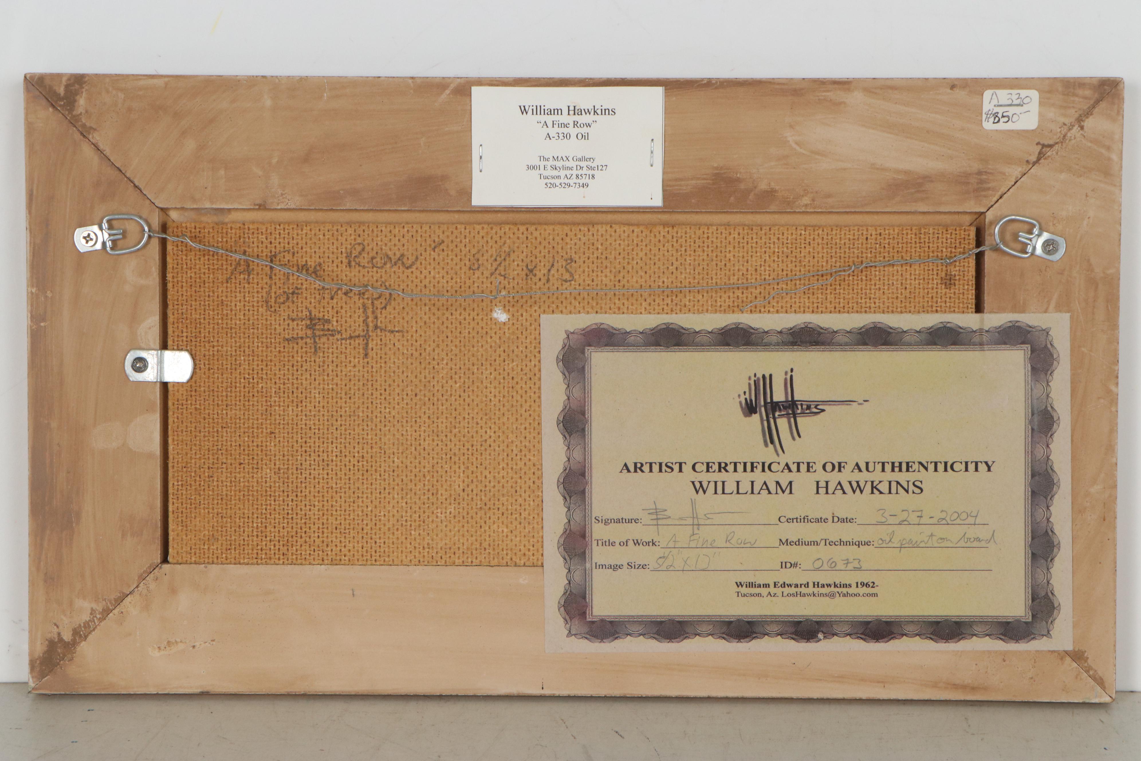 William Hawkins Landscape Oil Painting "A Fine Row," 2004