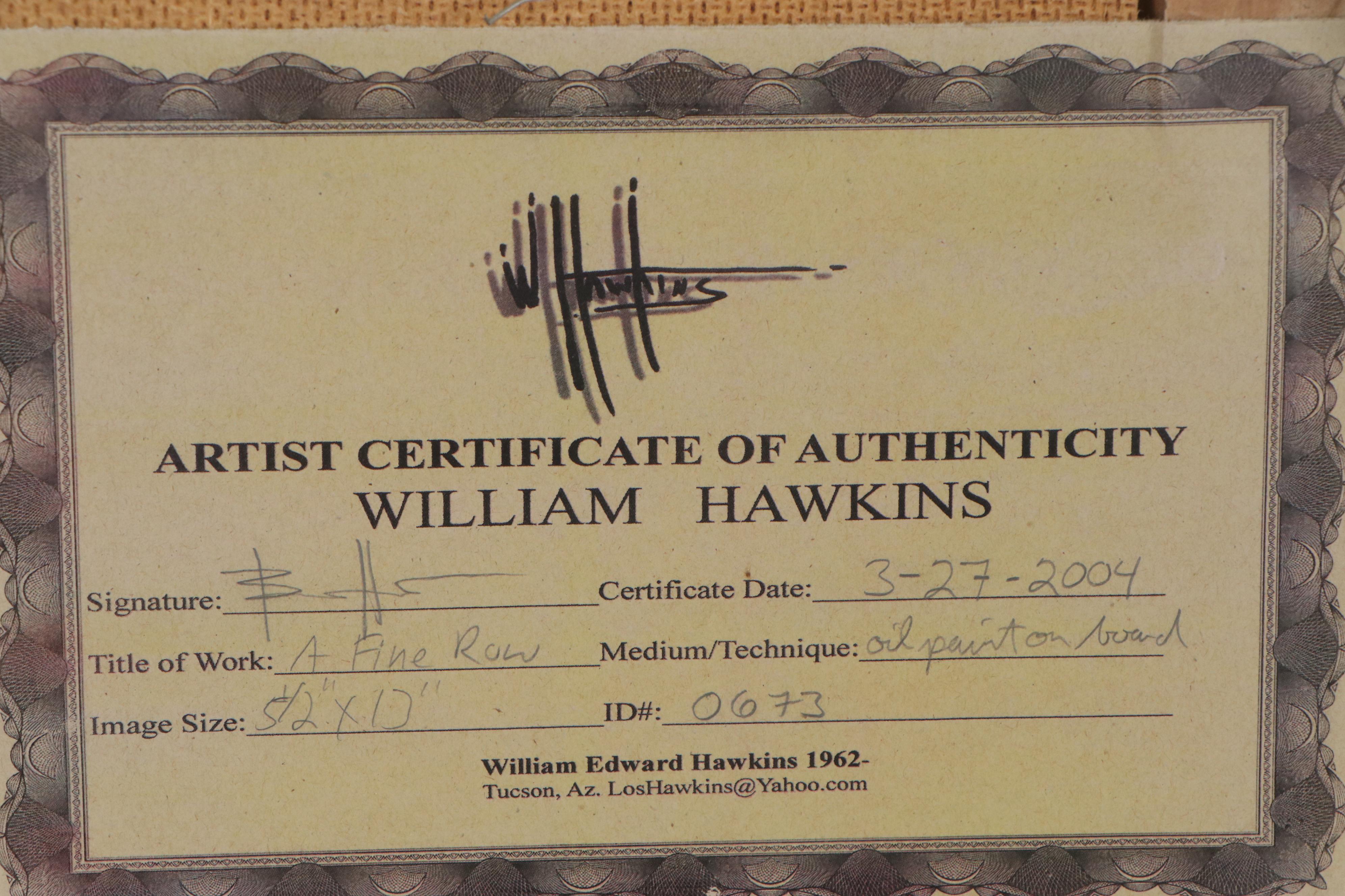 William Hawkins Landscape Oil Painting "A Fine Row," 2004