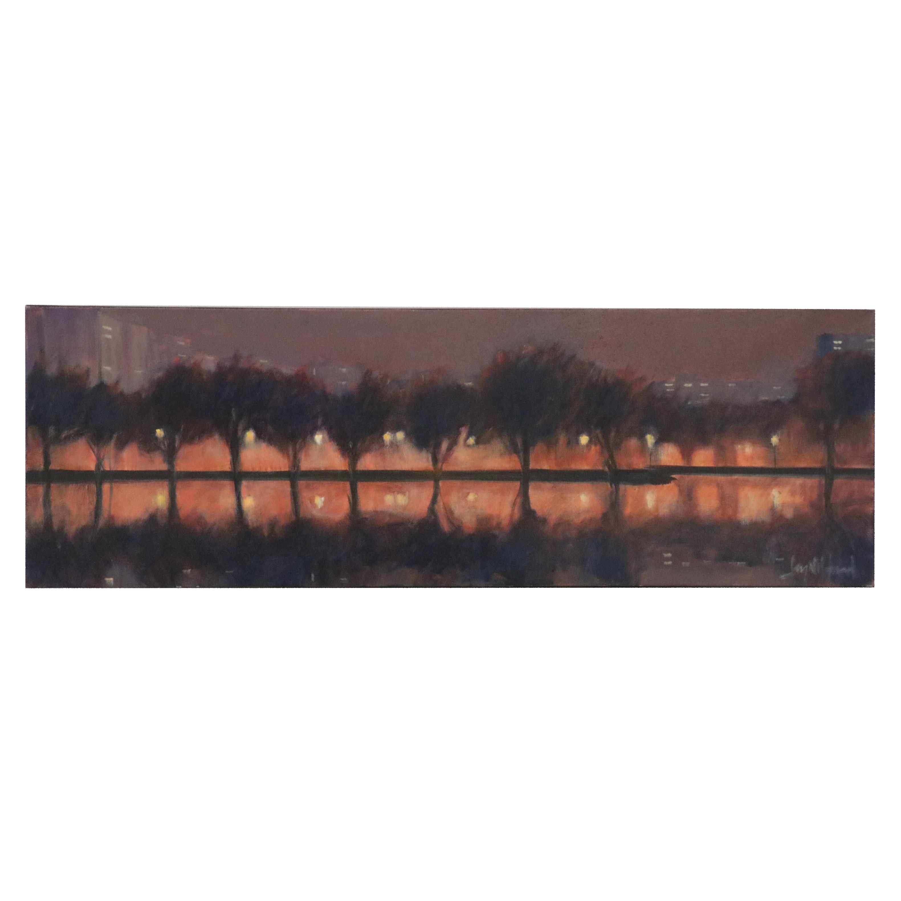 Jay Wilford Oil Painting "Night Lagoon," 21st Century