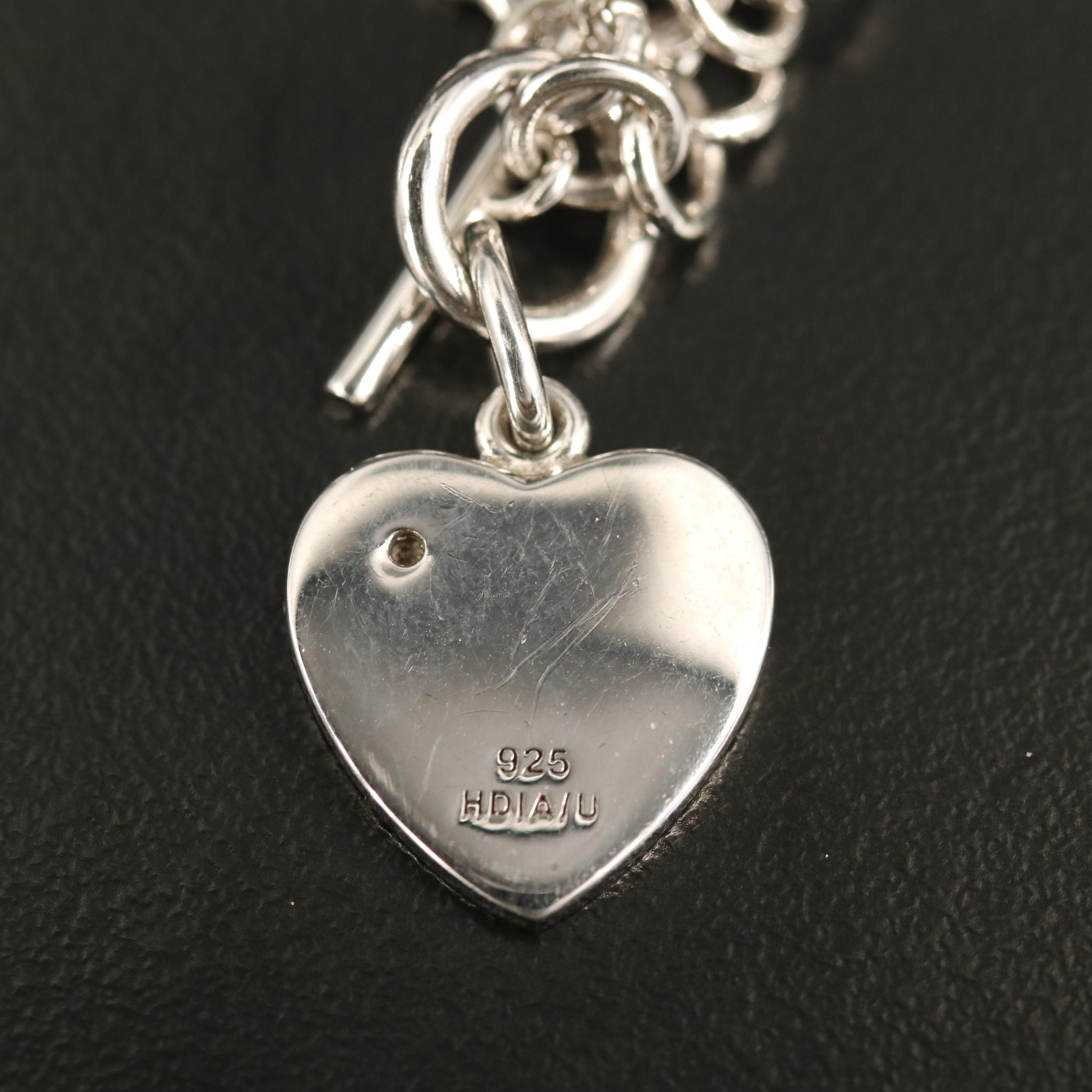 Hot Diamonds Sterling Diamond Heart Charm Bracelet