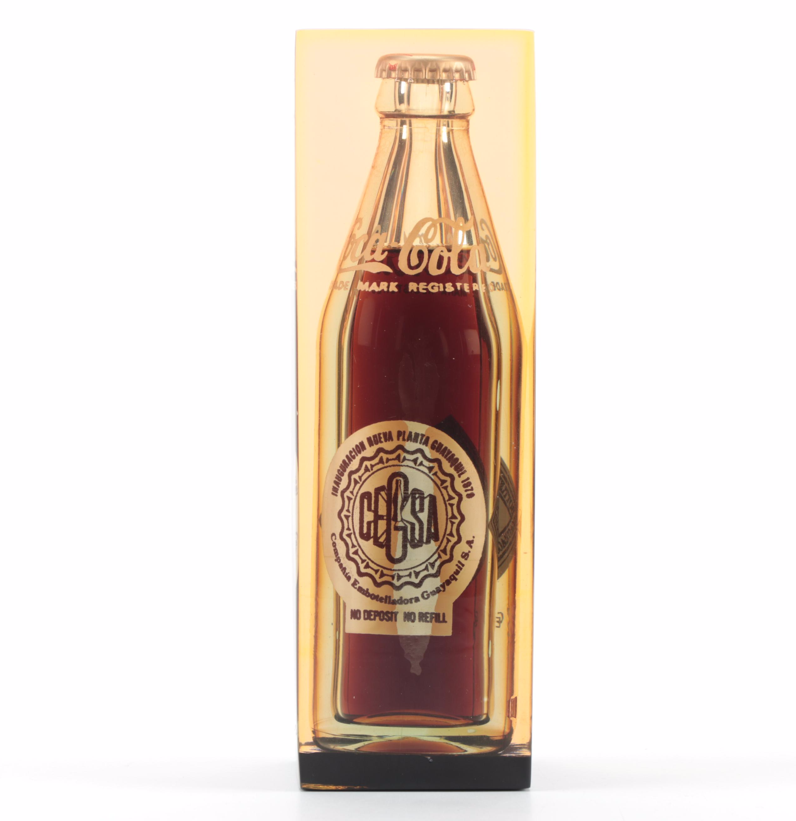 1979 Coca-Cola Commemorative Bottle Cast in Resin