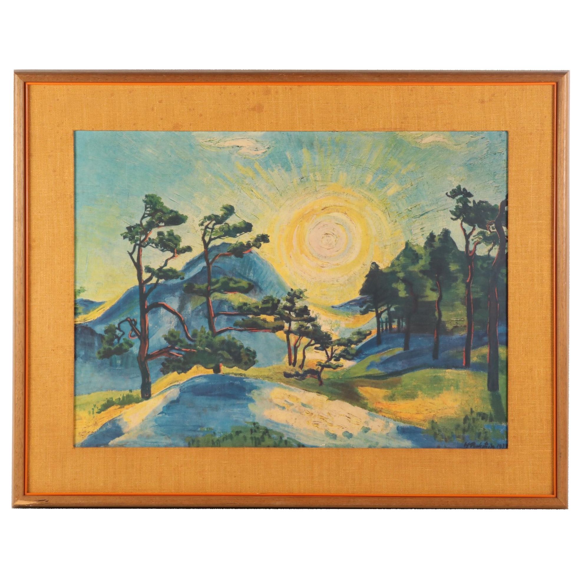 Giclée after Max Pechstein "Rising Sun," Late 20th Century