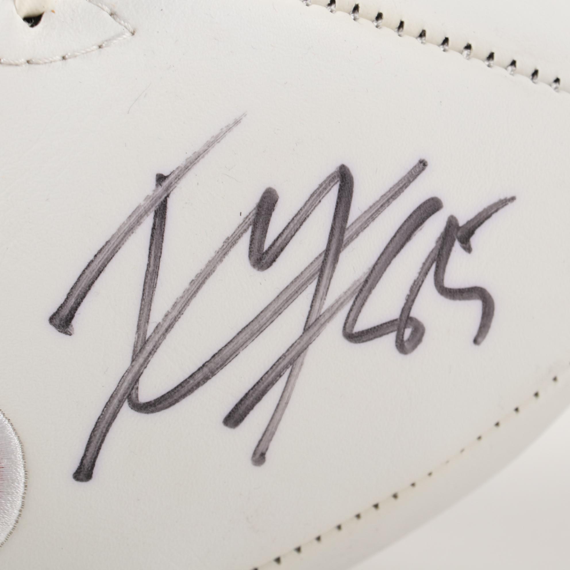 Tyler Eifert Signed Mini Helmet and Football with Mike Maydak Print