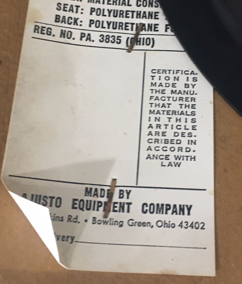 Ajusto Equipment Co. Office Chair, Mid-20th Century