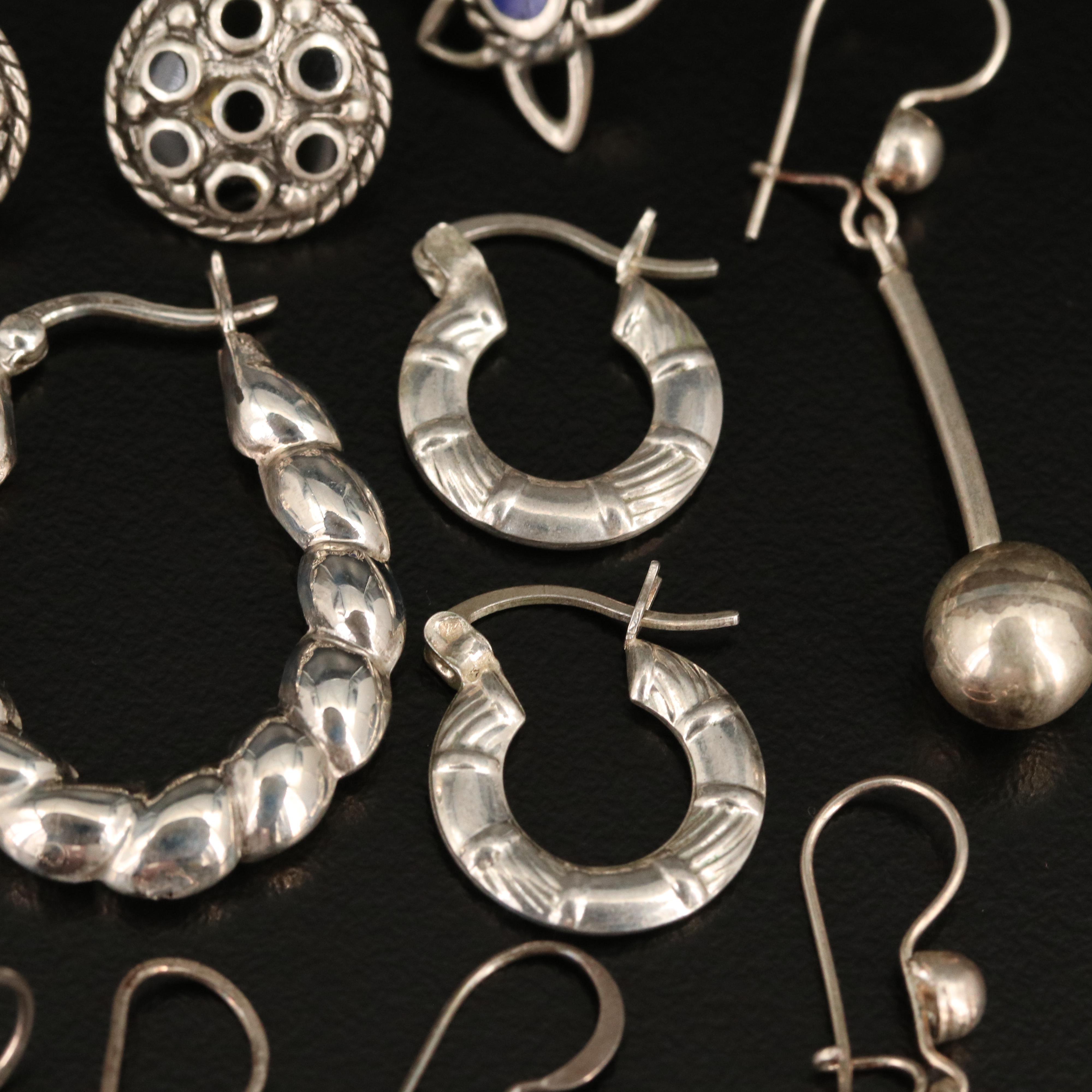 Sterling Earrings Including Turquoise, 800 Silver and Snakes