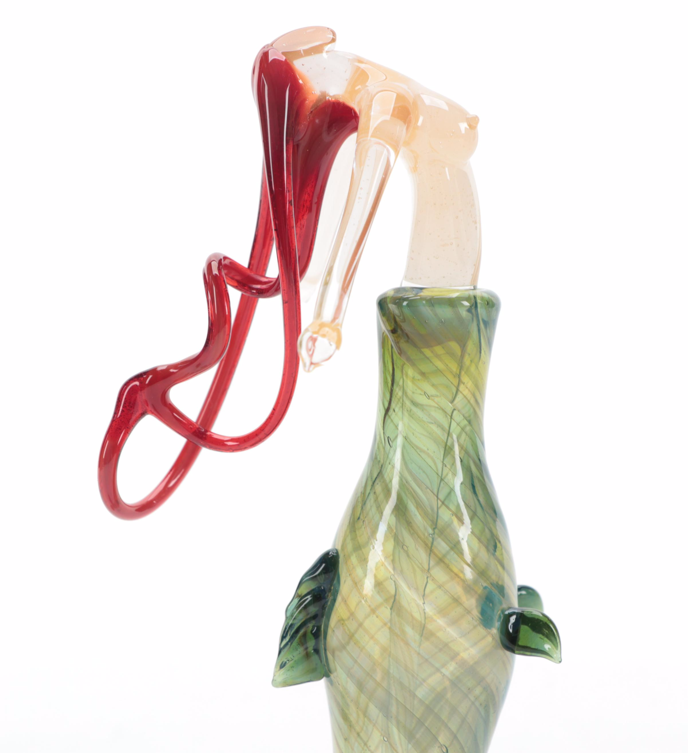Milon Townsend Art Glass Mermaid Perfume Bottle, 2000