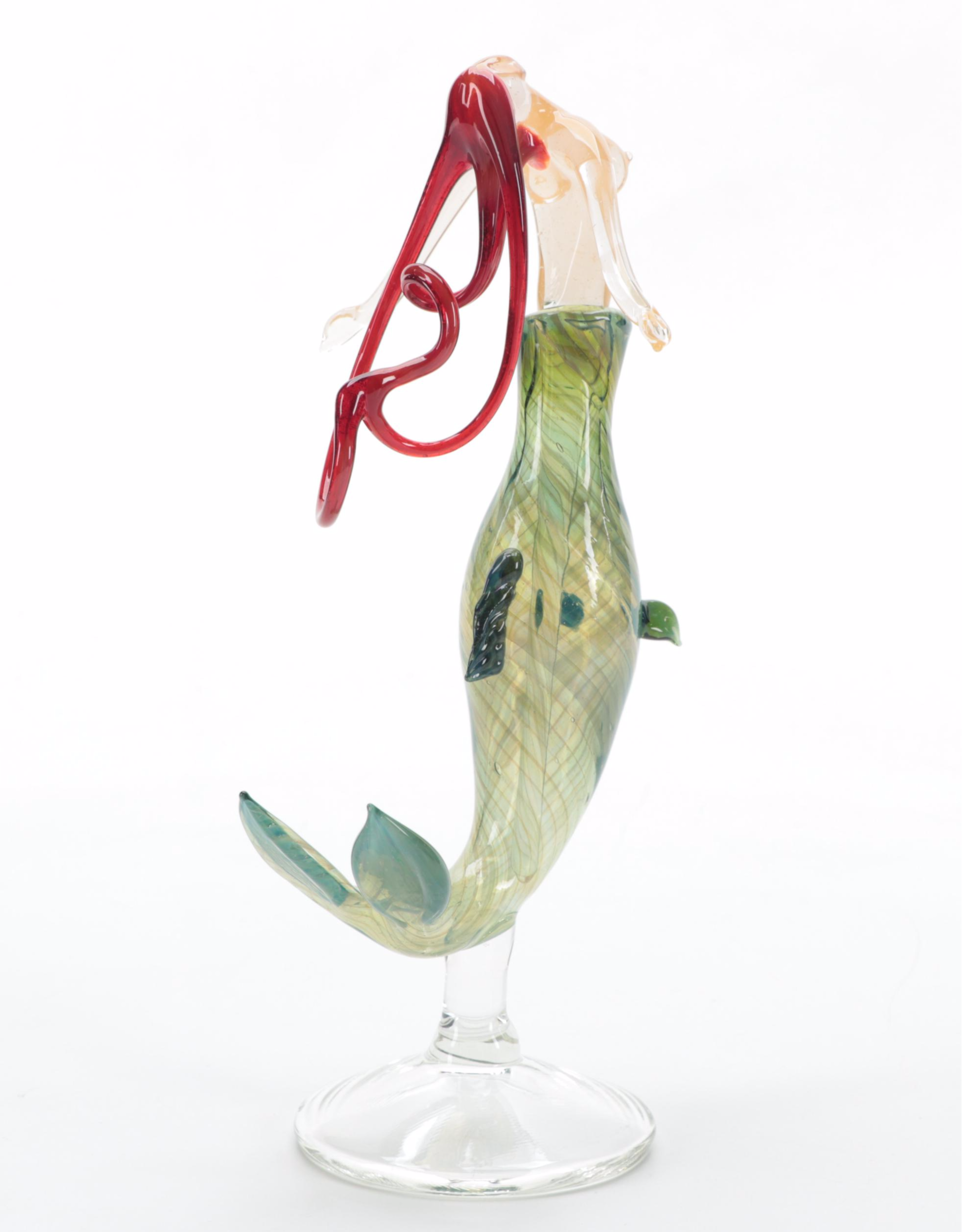 Milon Townsend Art Glass Mermaid Perfume Bottle, 2000