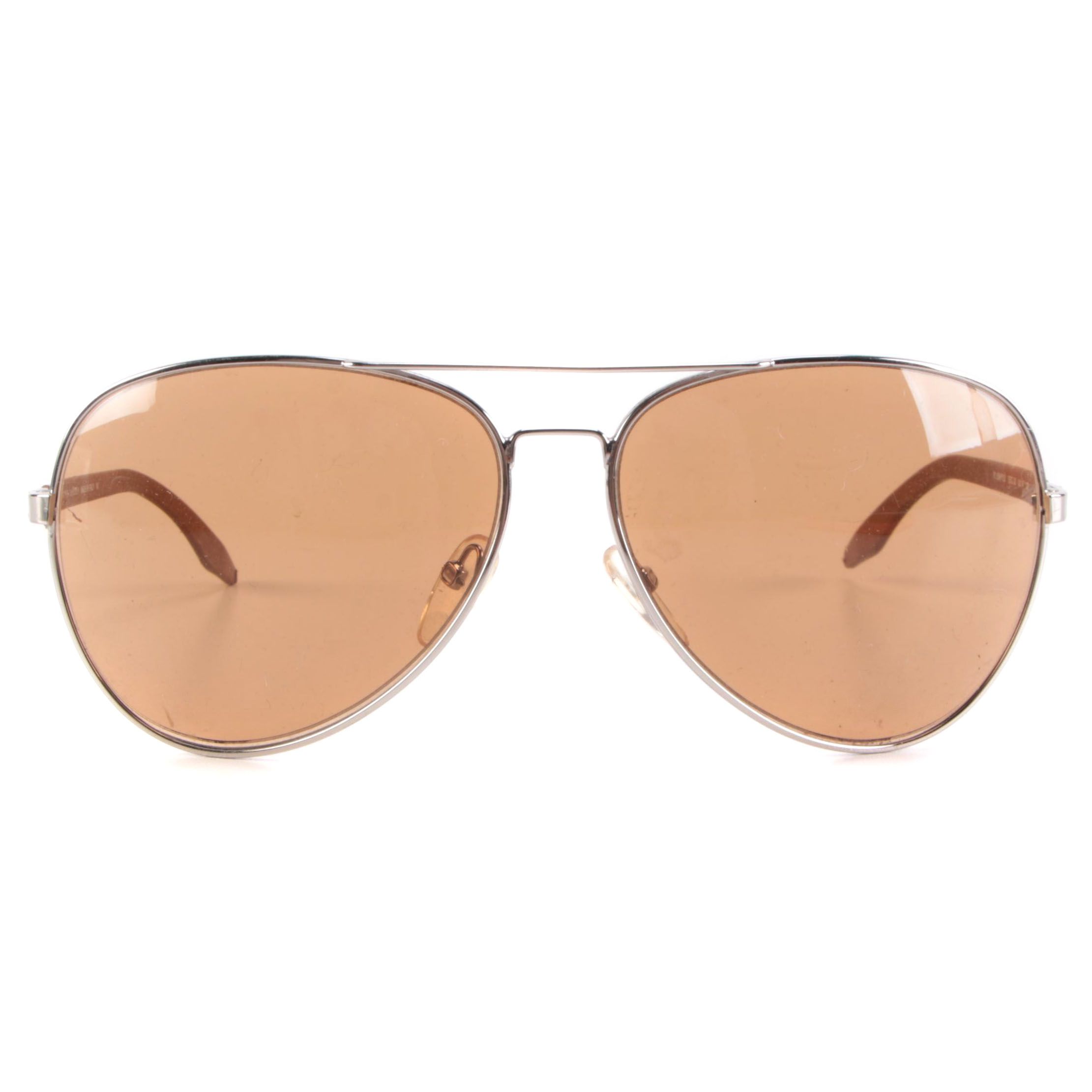 Ralph Lauren RL1524/P/US Silver Frame Aviator with Brown Solid Lenses