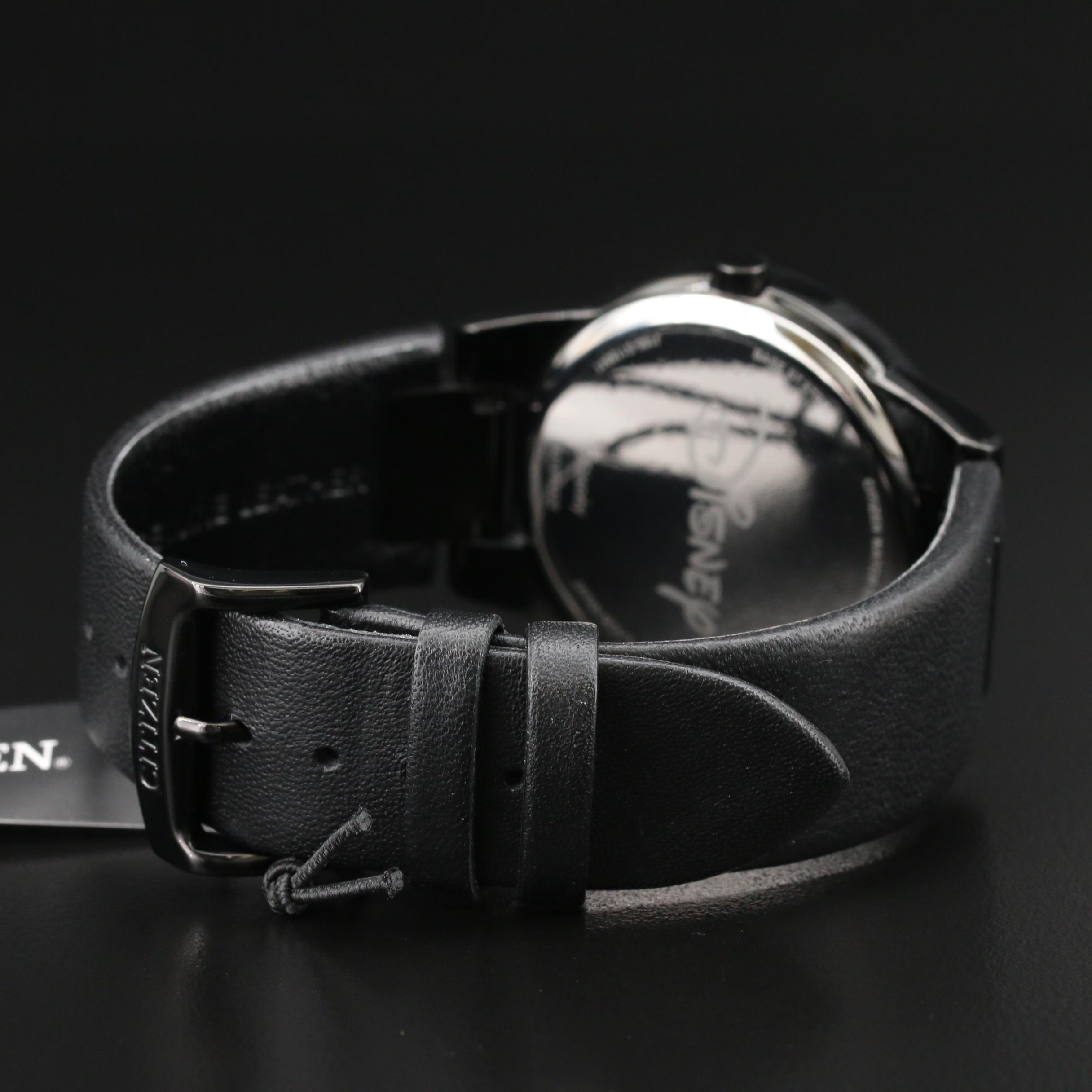 Citizen Eco-Drive Mickey Mouse Black Ion-Plated Watch