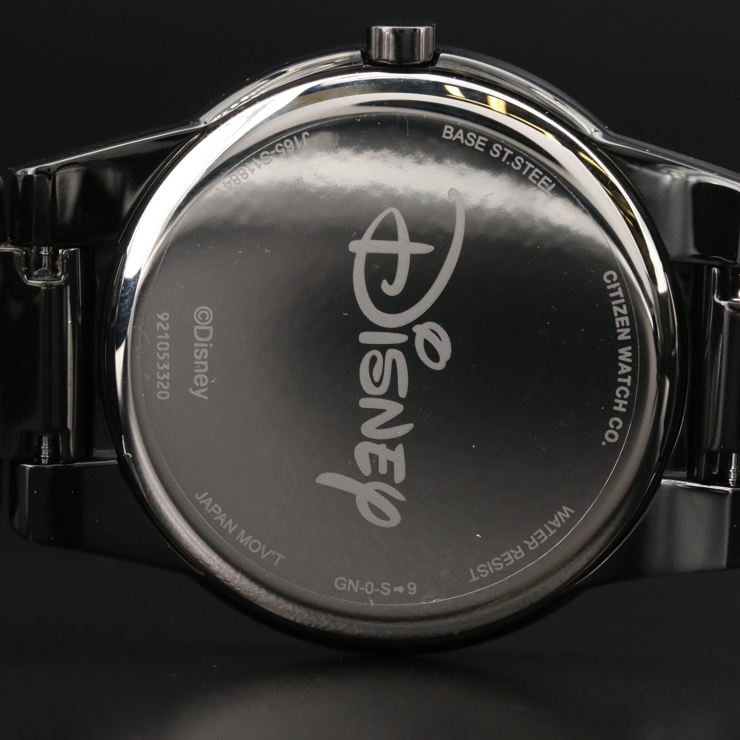 Citizen Eco-Drive Mickey Mouse Black Ion-Plated Watch