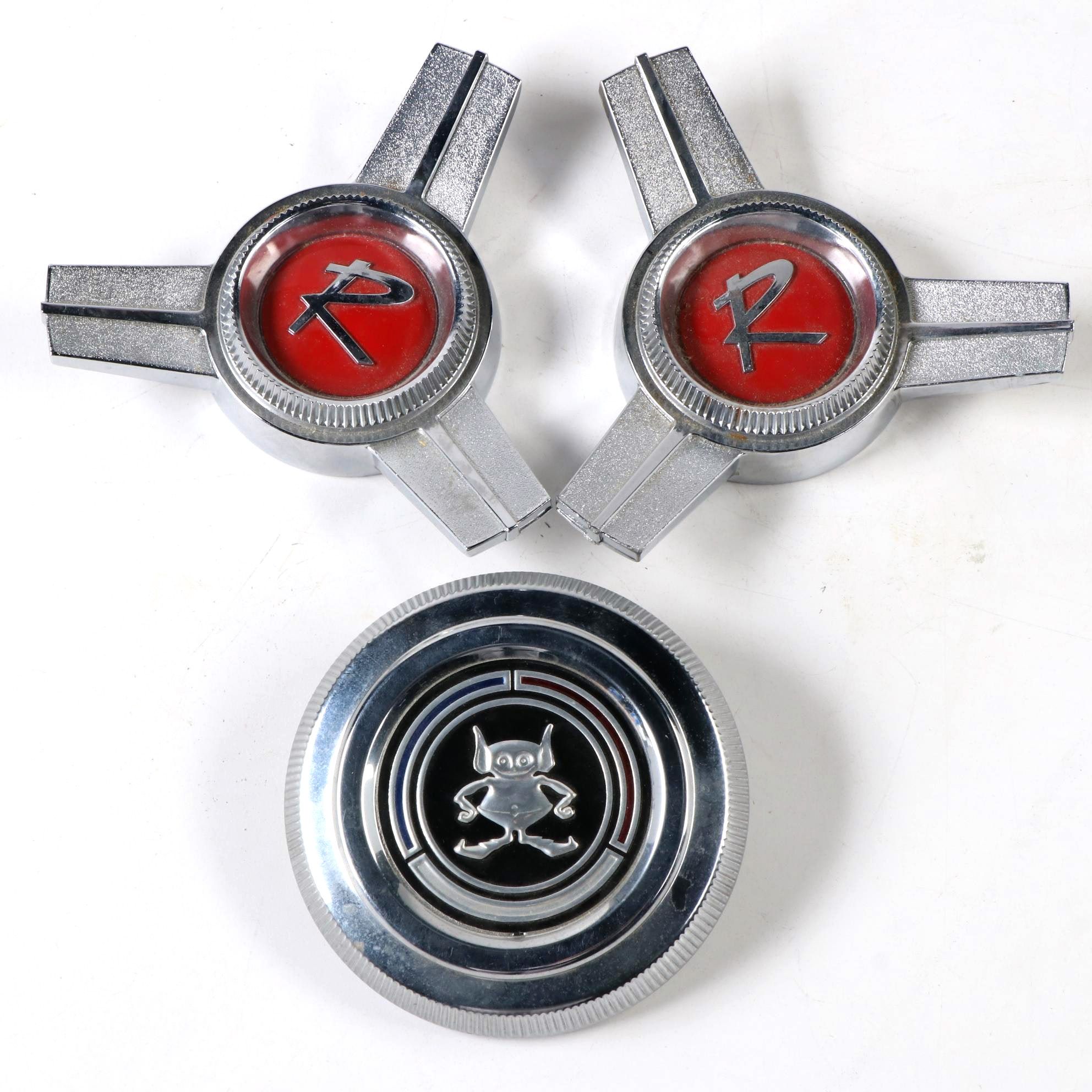 AMC Rambler Hubcap Spinners and AMC Gremlin Gas Cap, Mid-20th Century