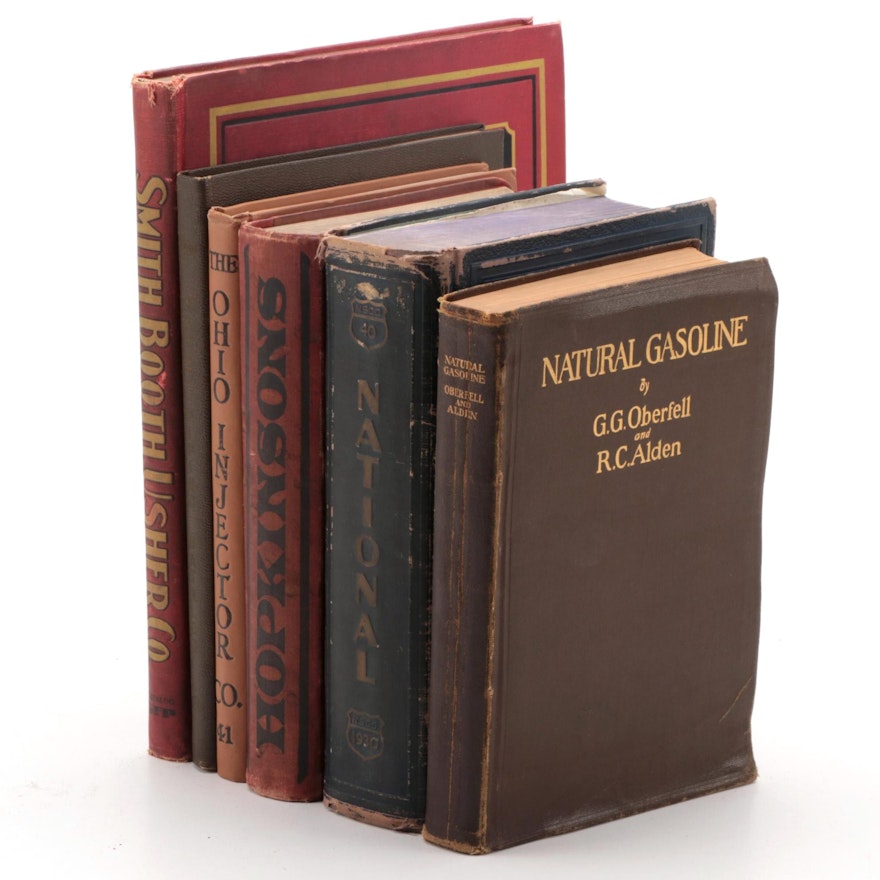 First Edition "Natural Gasoline" by Oberfell and Alden with Engineering Catalogs