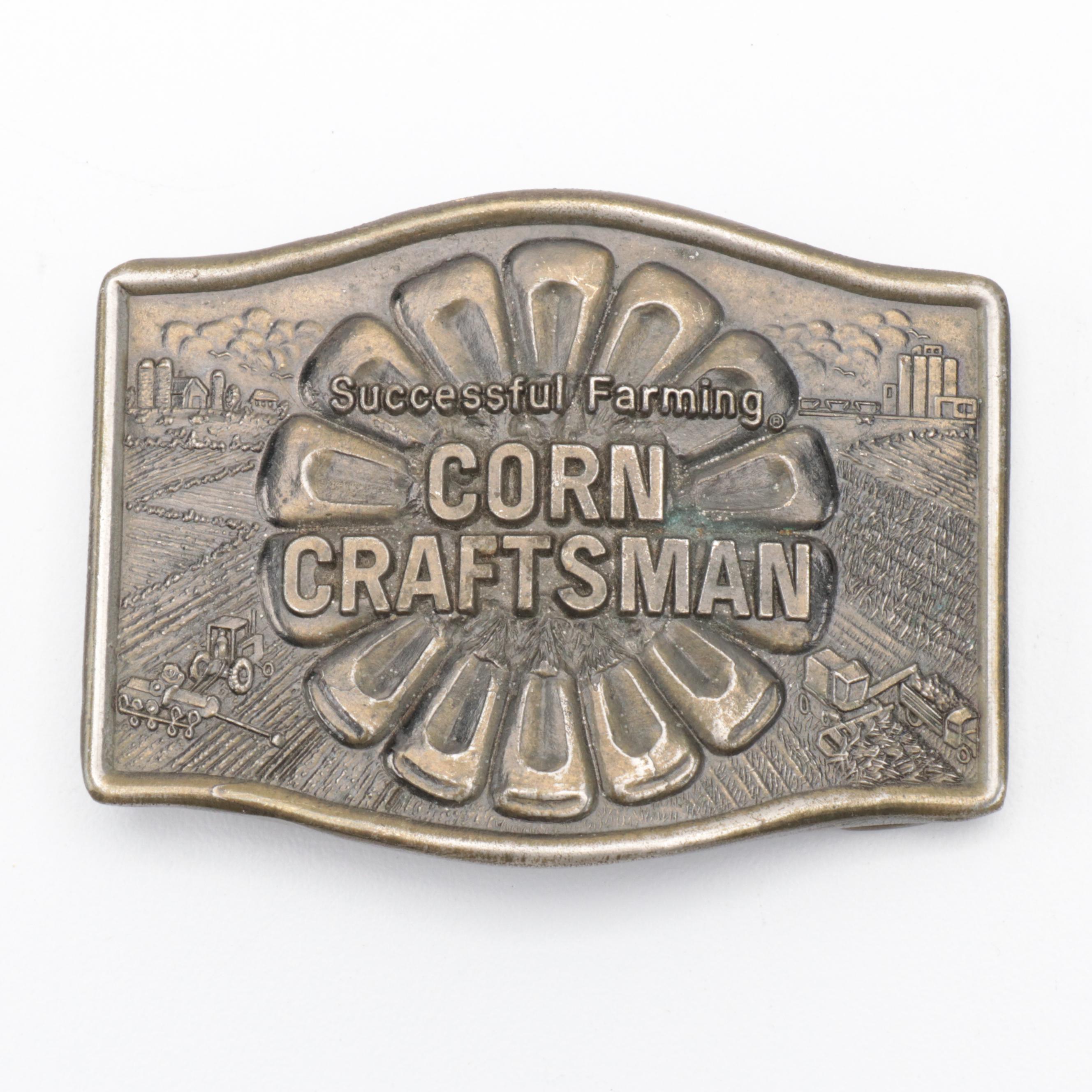 Corn Craftsman, Benchmark Bourbon and Levi Garrett Metal Belt Buckles