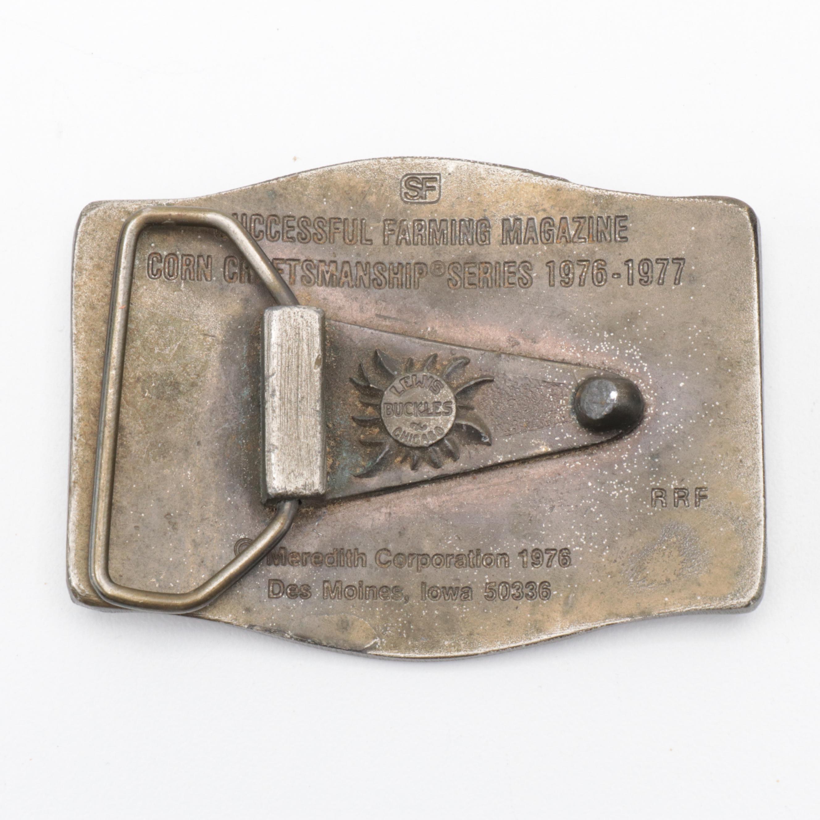 Corn Craftsman, Benchmark Bourbon and Levi Garrett Metal Belt Buckles