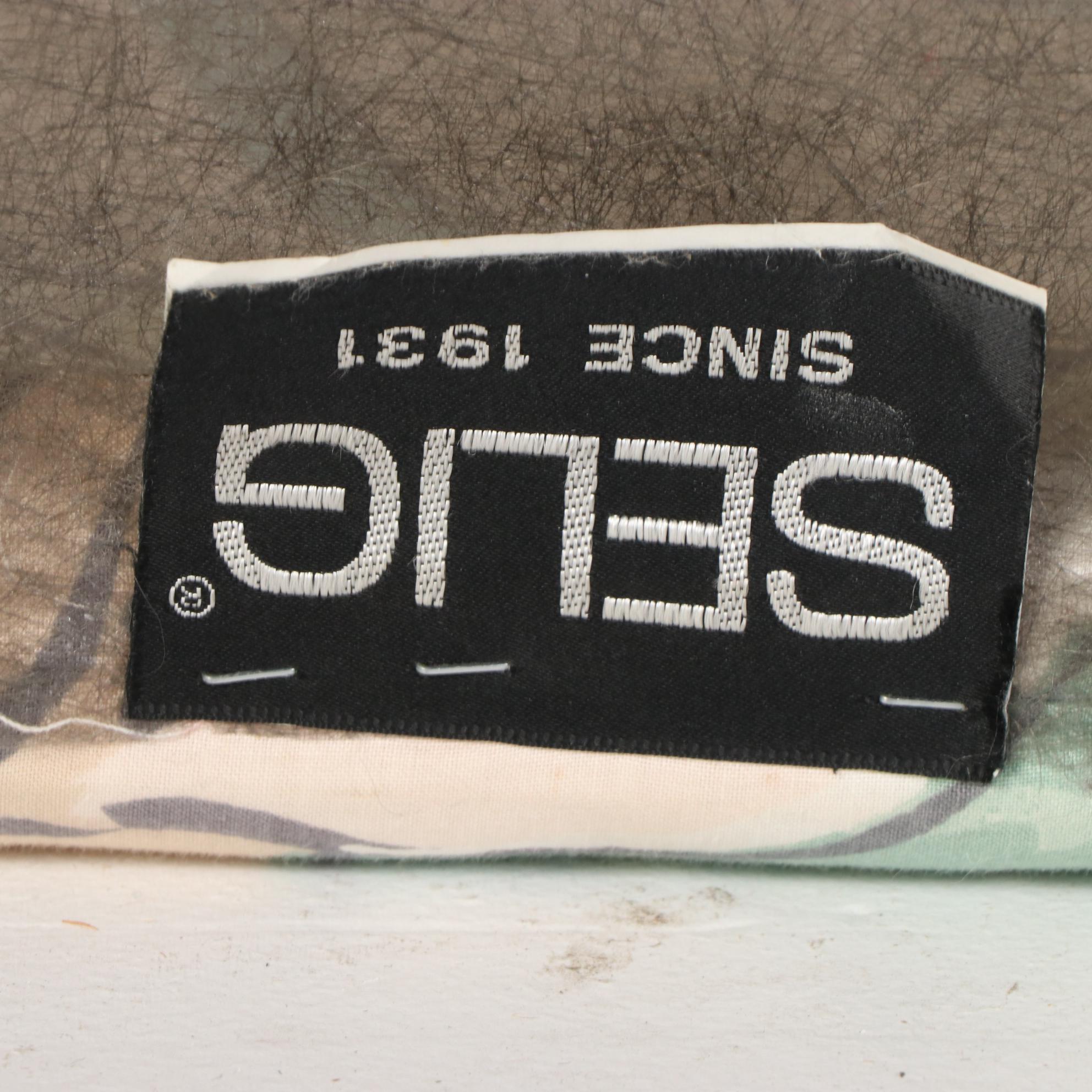 Selig Upholstered Armchair with Ottoman, Late 20th Century