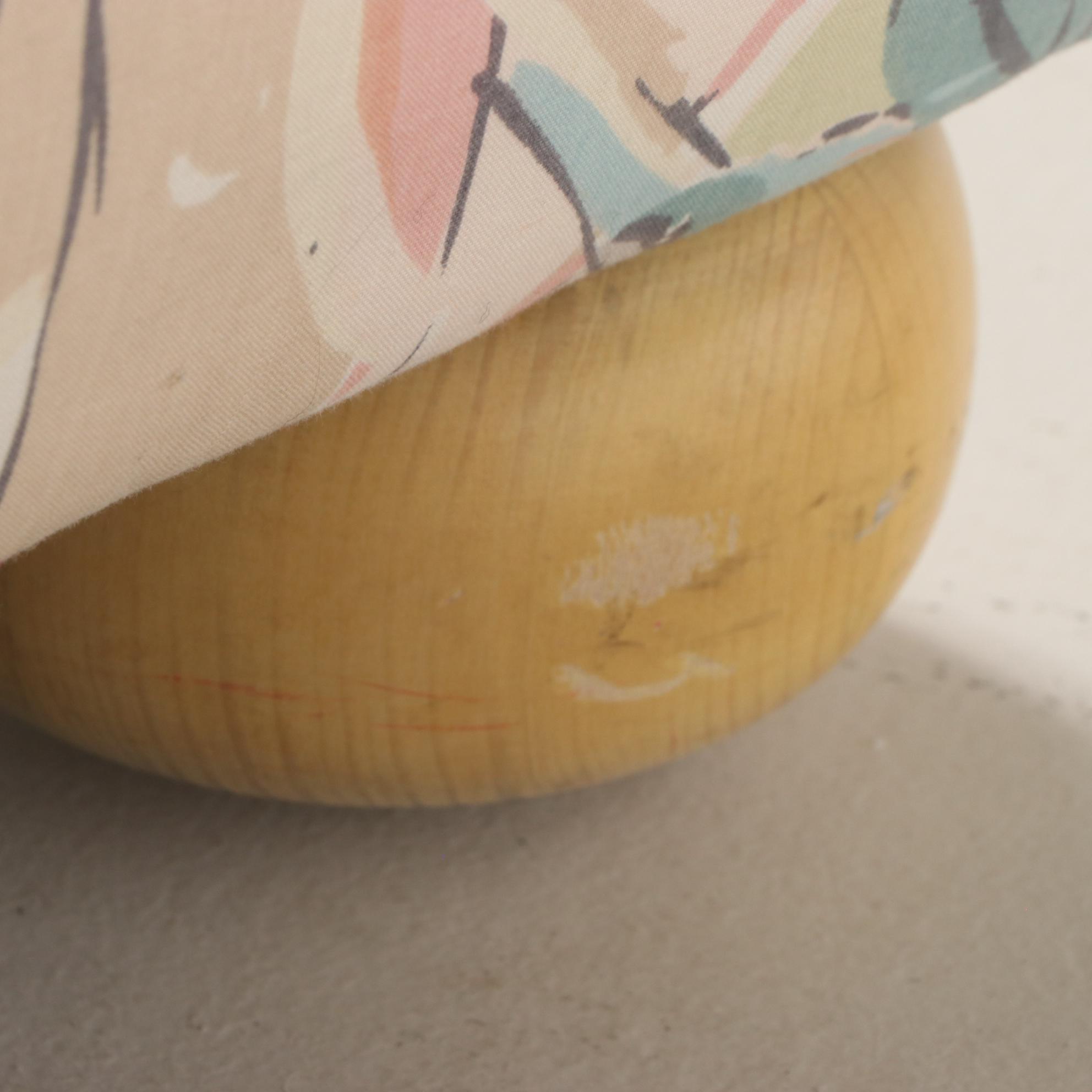 Selig Upholstered Armchair with Ottoman, Late 20th Century