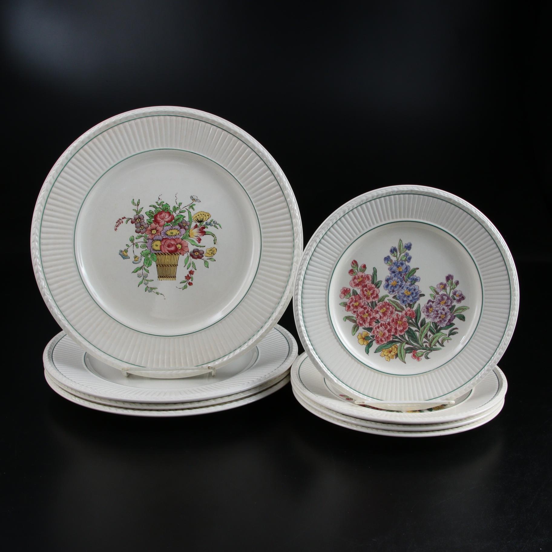 Wedgwood "Belmar" Dinner Plates and "Garden Club" Salad Plates