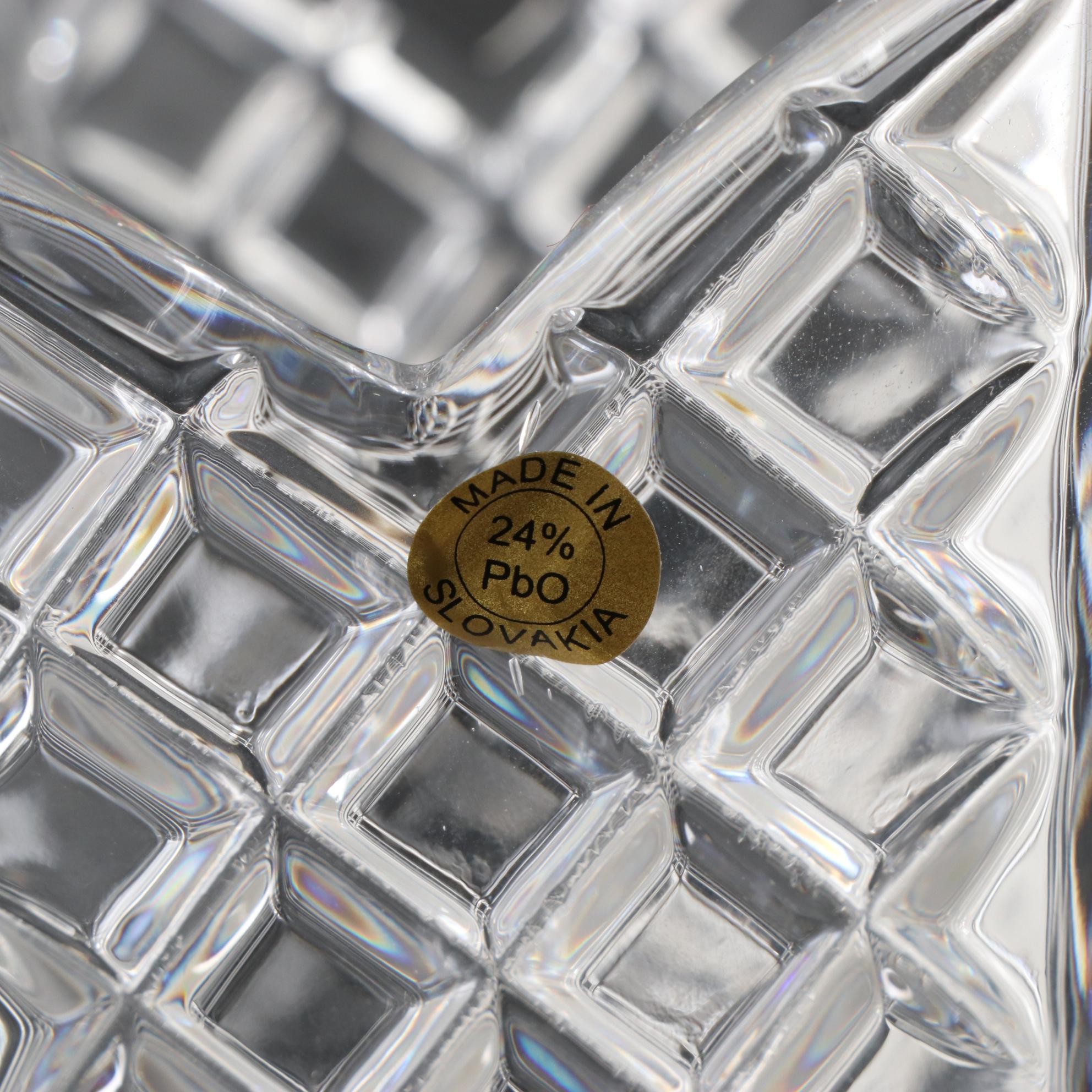 Royal Gallery Collections Lead Crystal Shelby Vase and Other Cut Glass Tableware