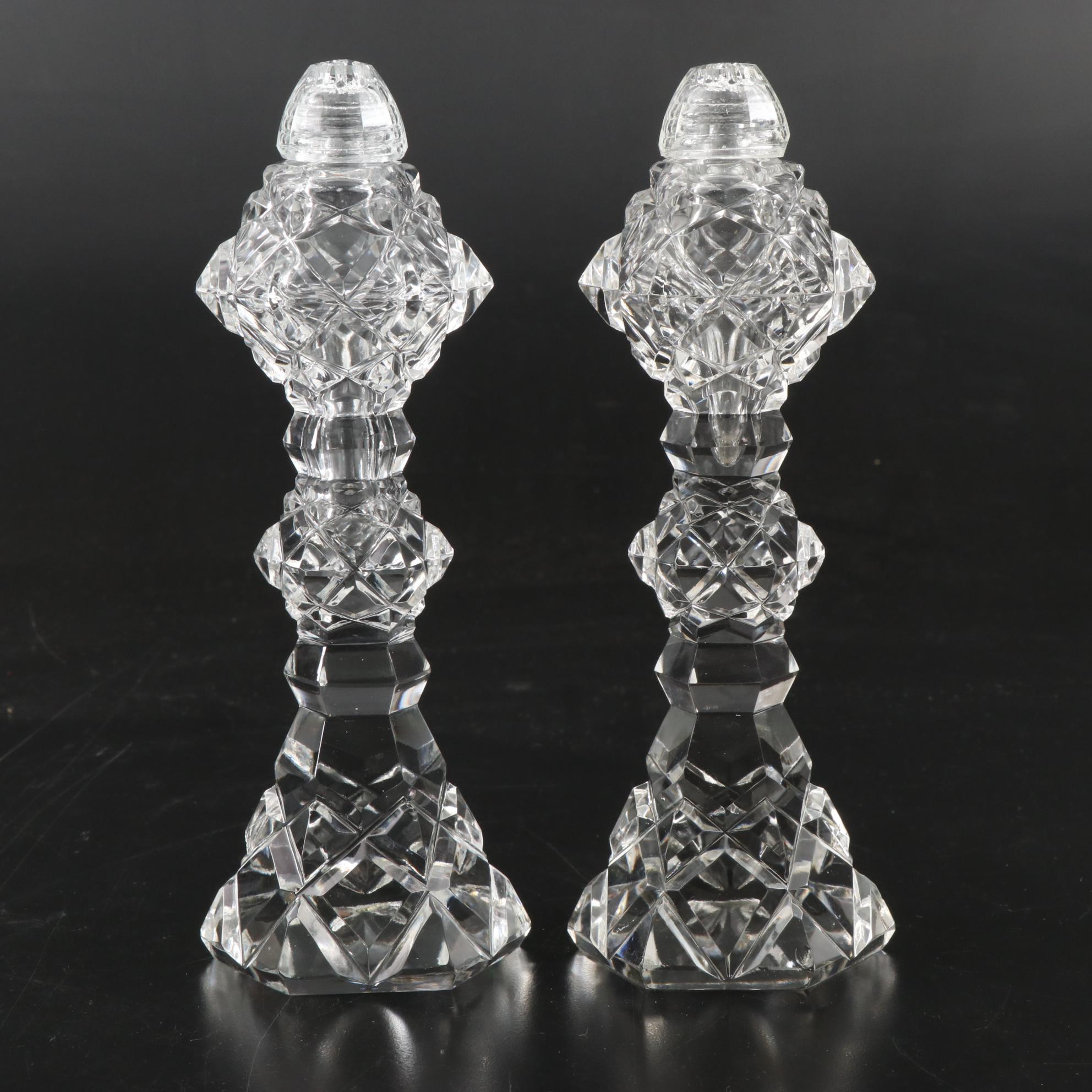 Royal Gallery Collections Lead Crystal Shelby Vase and Other Cut Glass Tableware