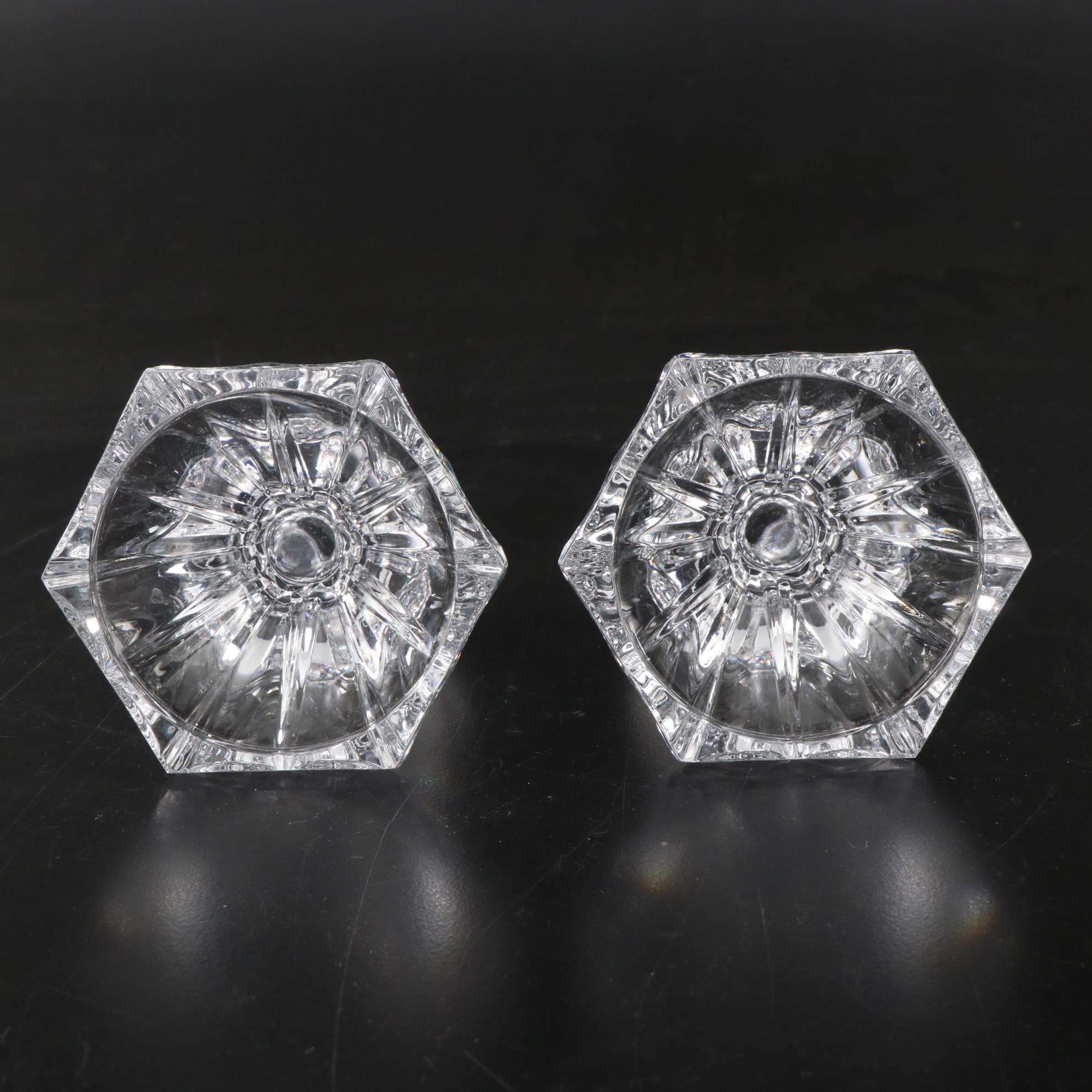 Royal Gallery Collections Lead Crystal Shelby Vase and Other Cut Glass Tableware