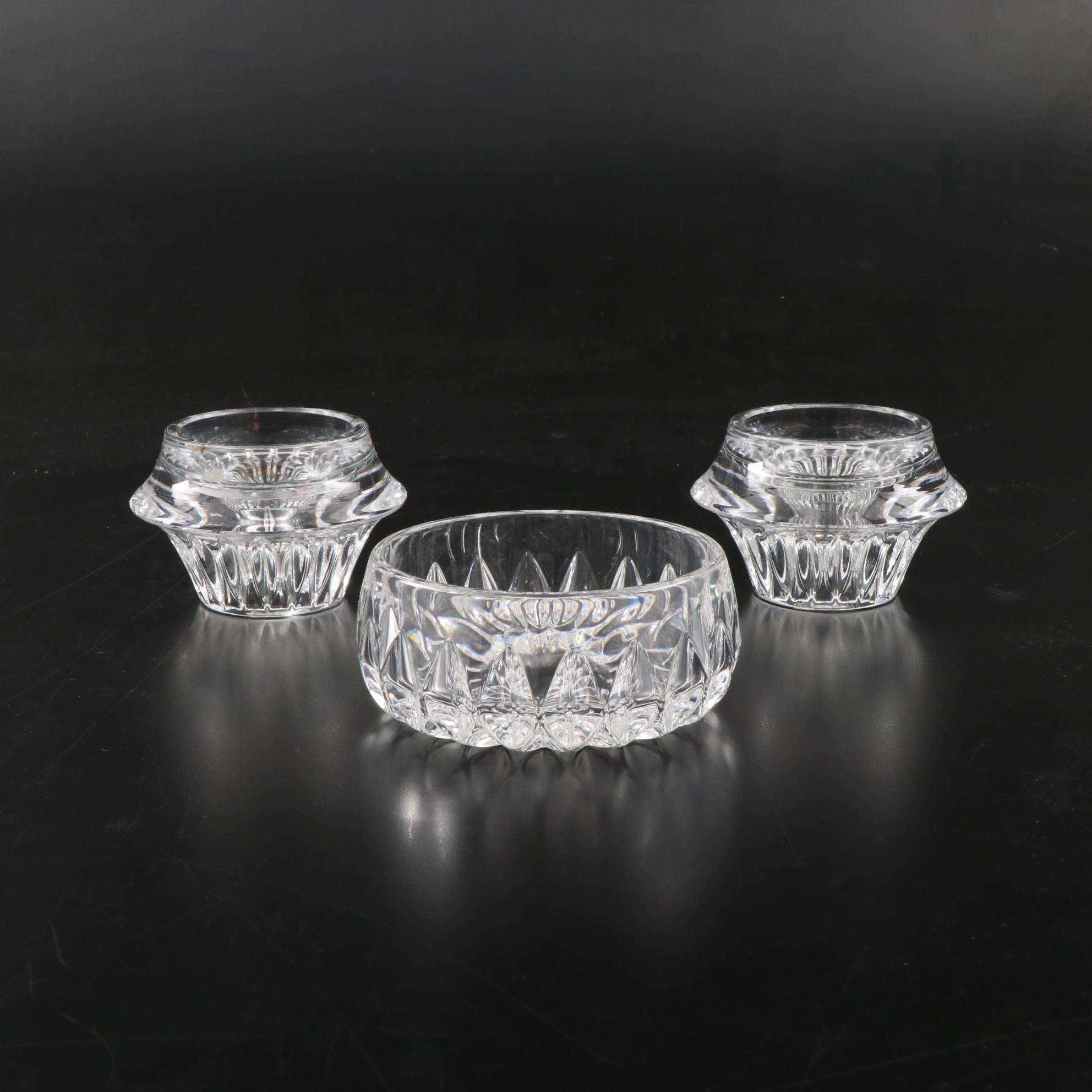 Royal Gallery Collections Lead Crystal Shelby Vase and Other Cut Glass Tableware