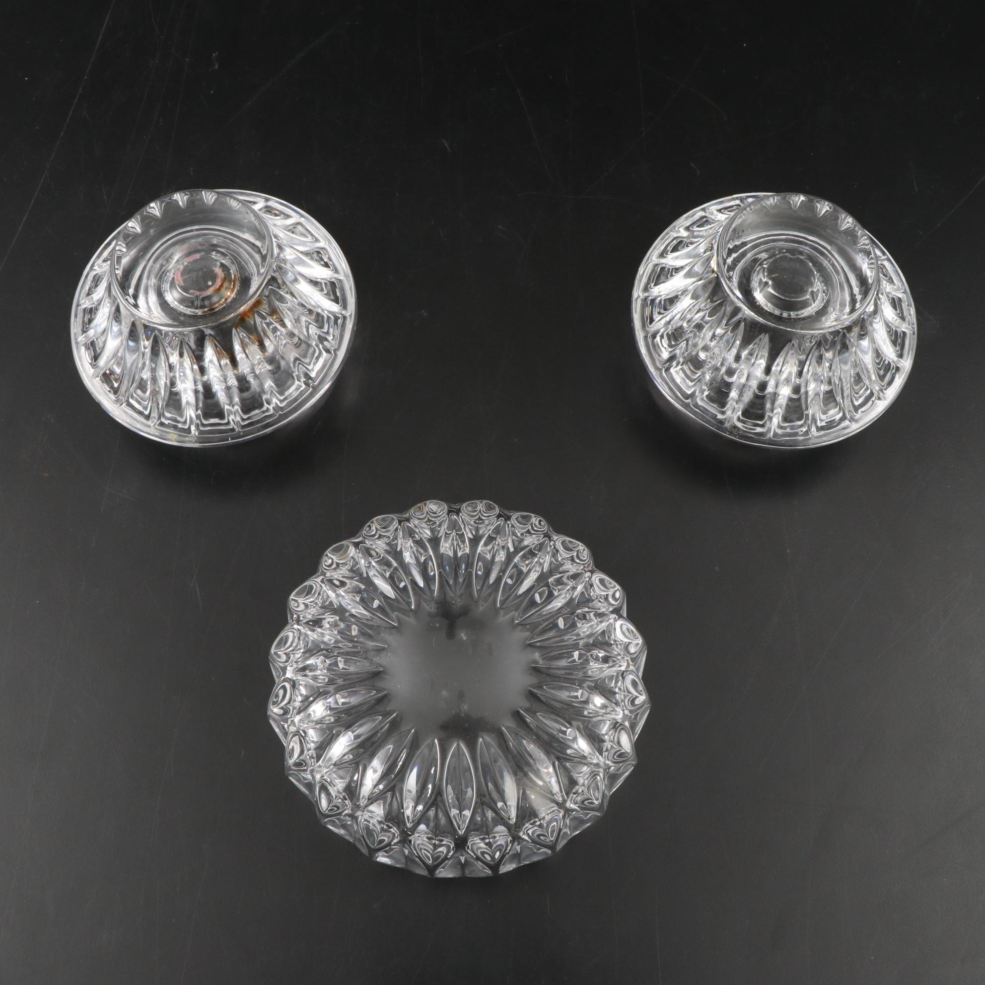 Royal Gallery Collections Lead Crystal Shelby Vase and Other Cut Glass Tableware