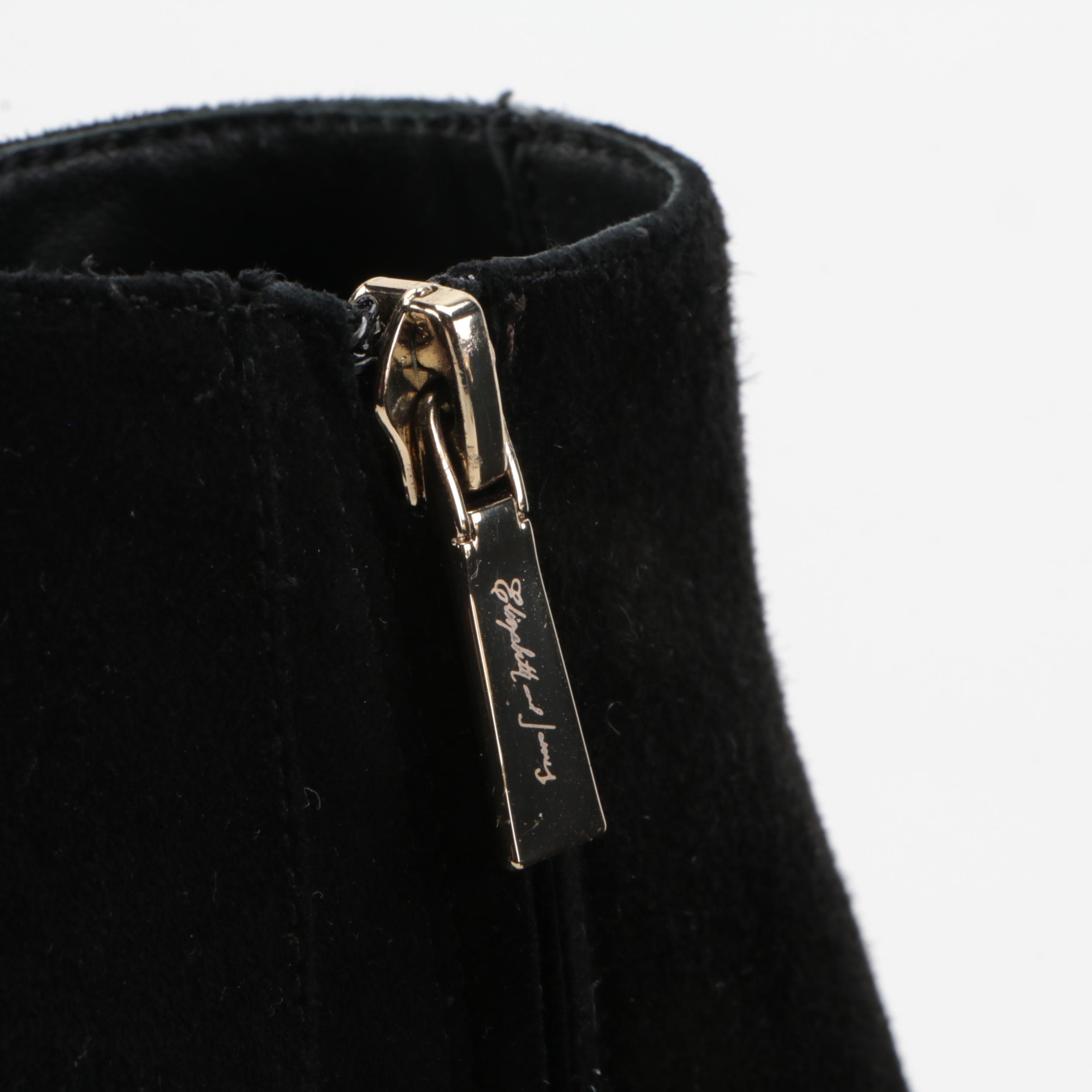 Elizabeth & James E-Shane Booties in Black Suede