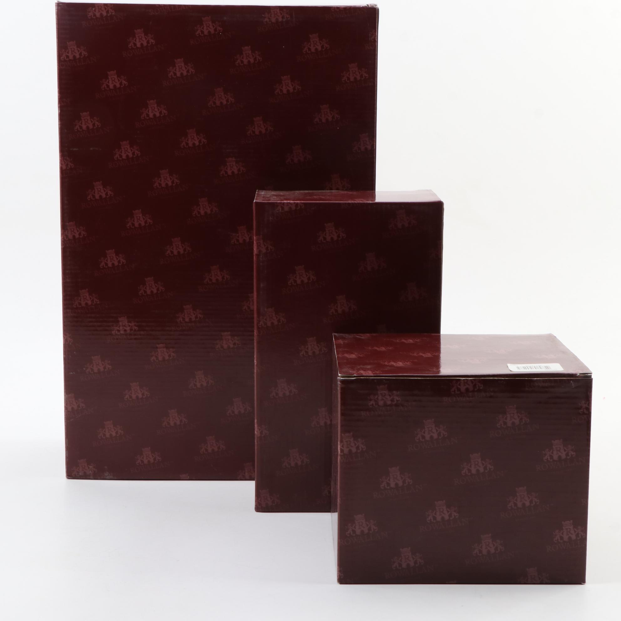 Rowallan Puzzle Motif Amethyst Polyester Jewelry Boxes